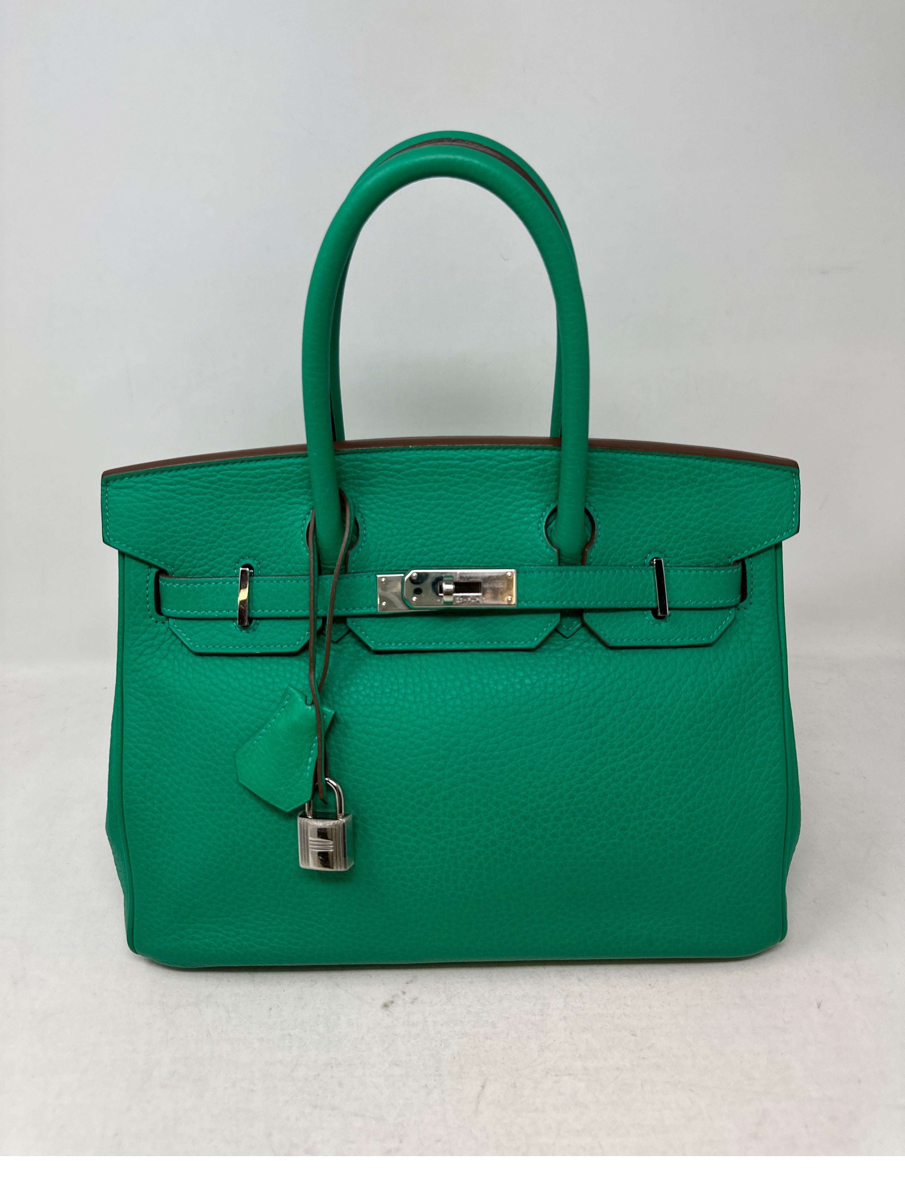 Hermes Menthe Birkin 30 Bag For Sale 6