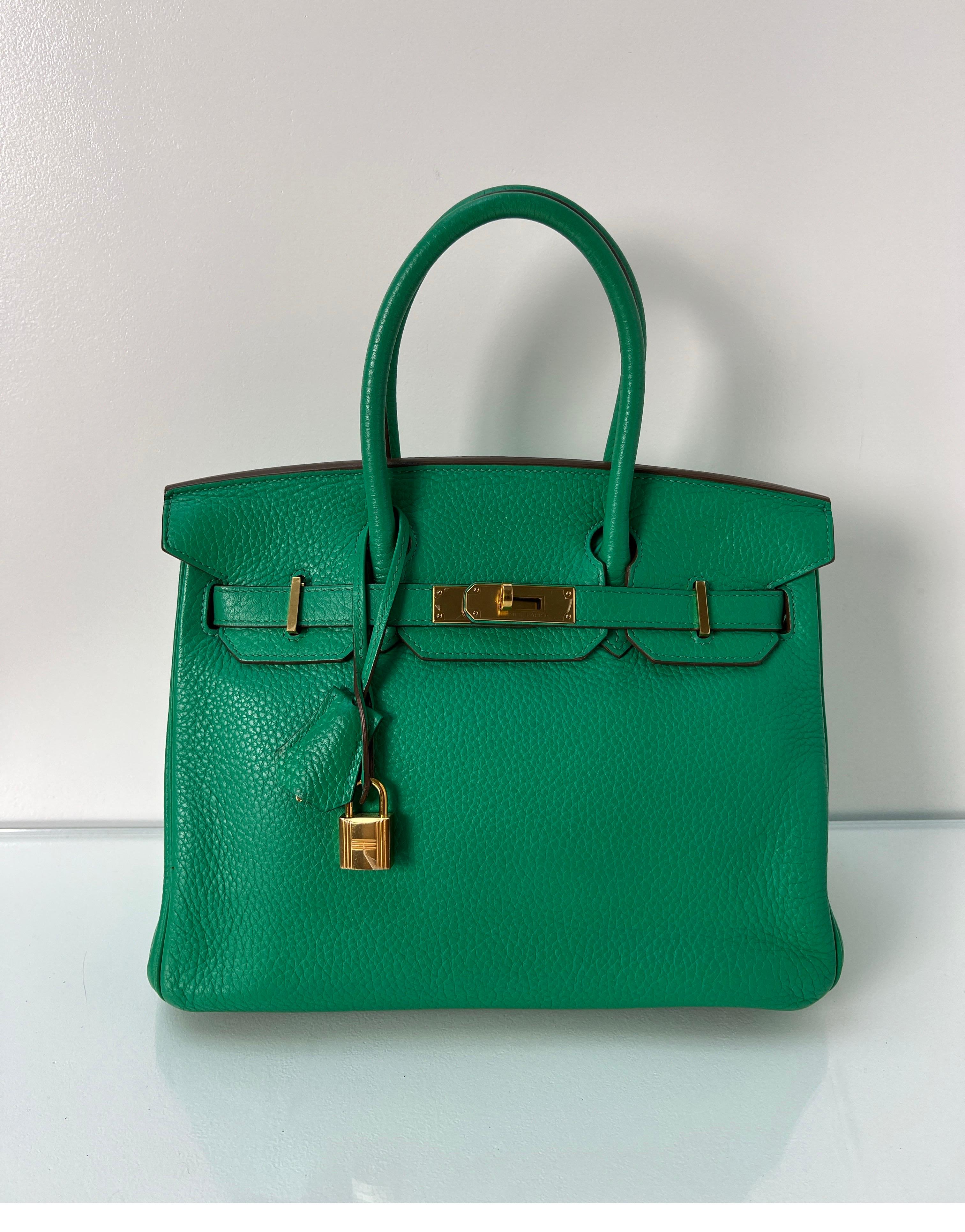 Hermes Menthe Birkin 30 Bag For Sale 7