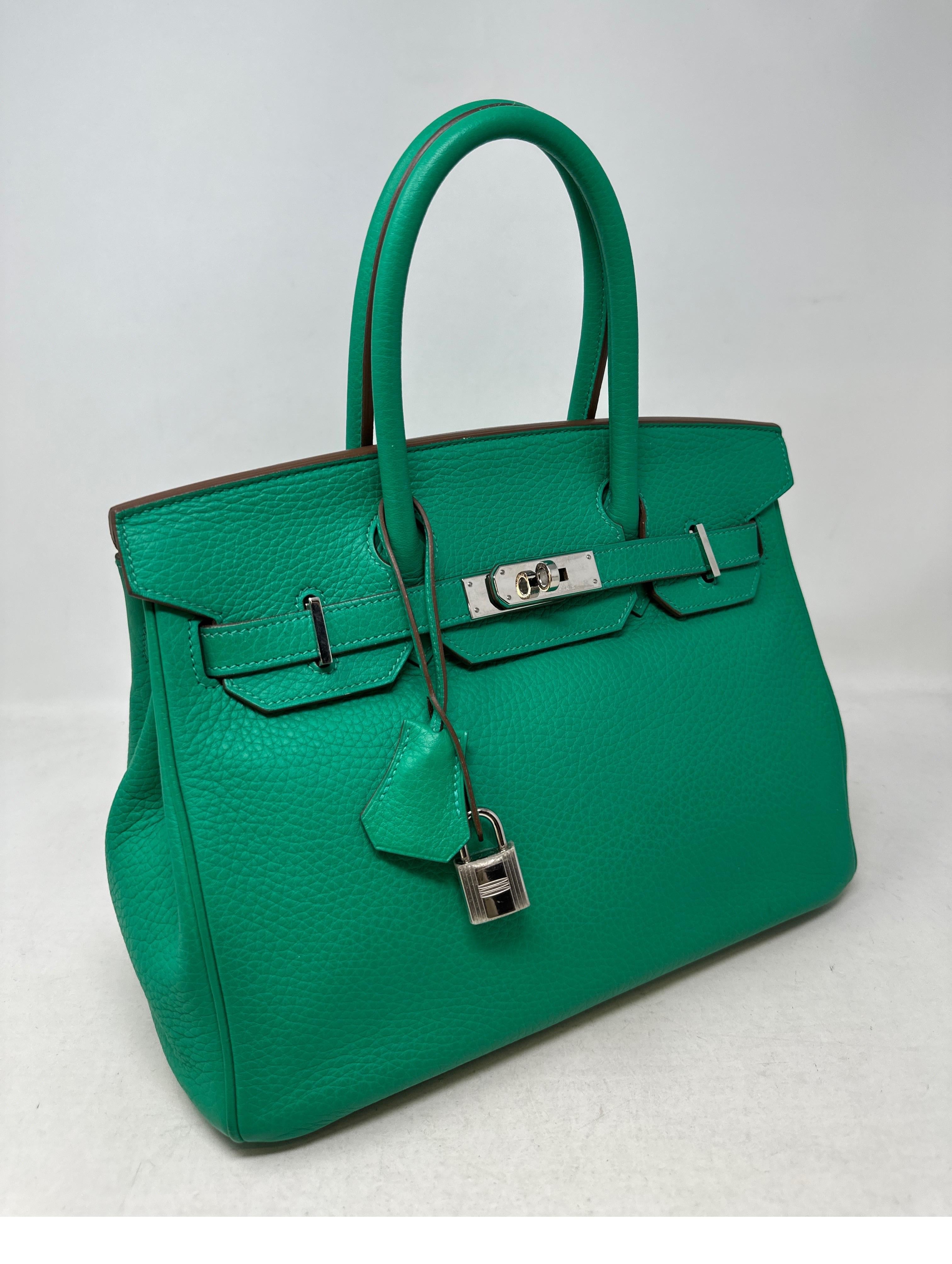 Hermes Menthe Birkin 30 Bag For Sale 7