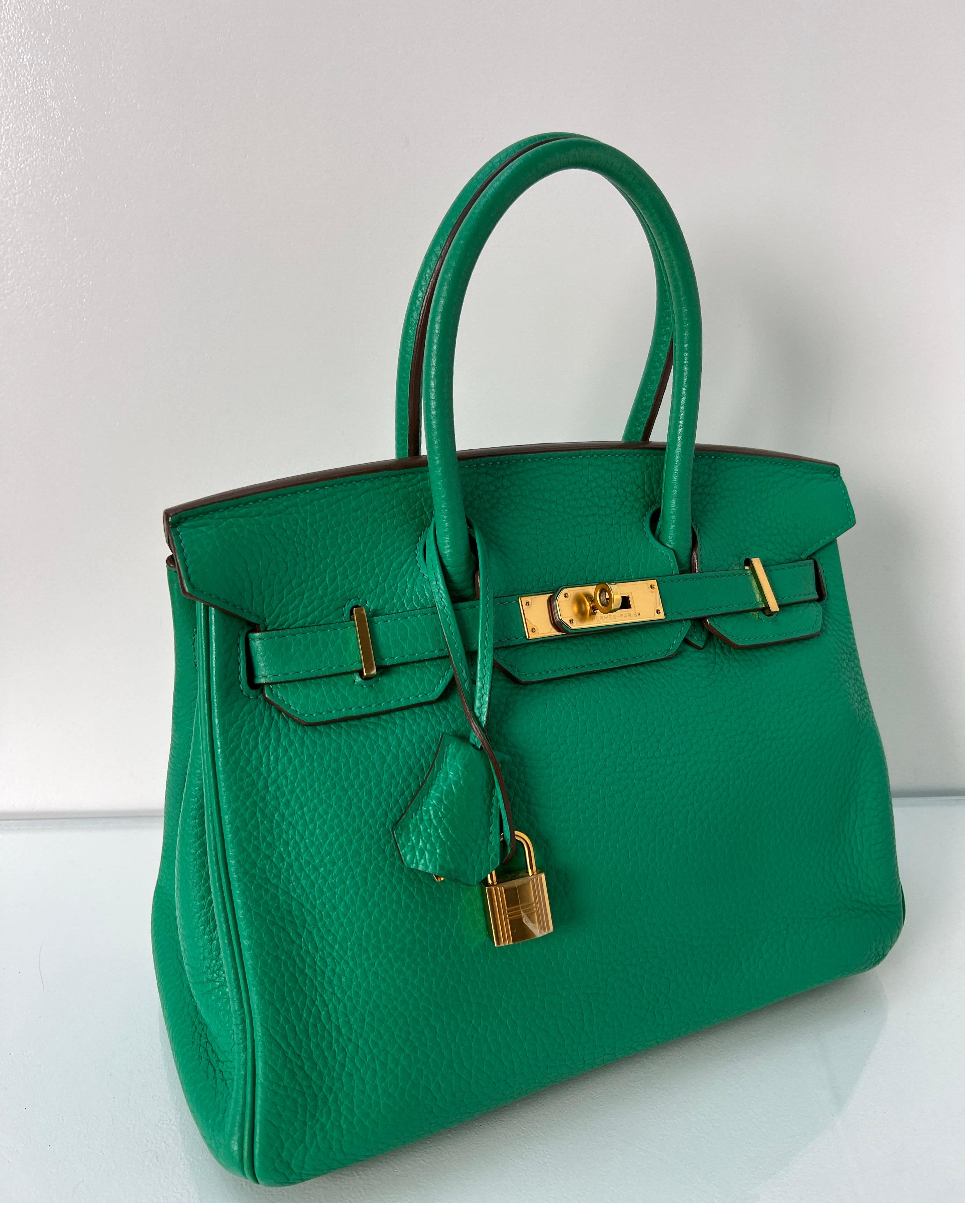 Hermes Menthe Birkin 30 Bag For Sale 8