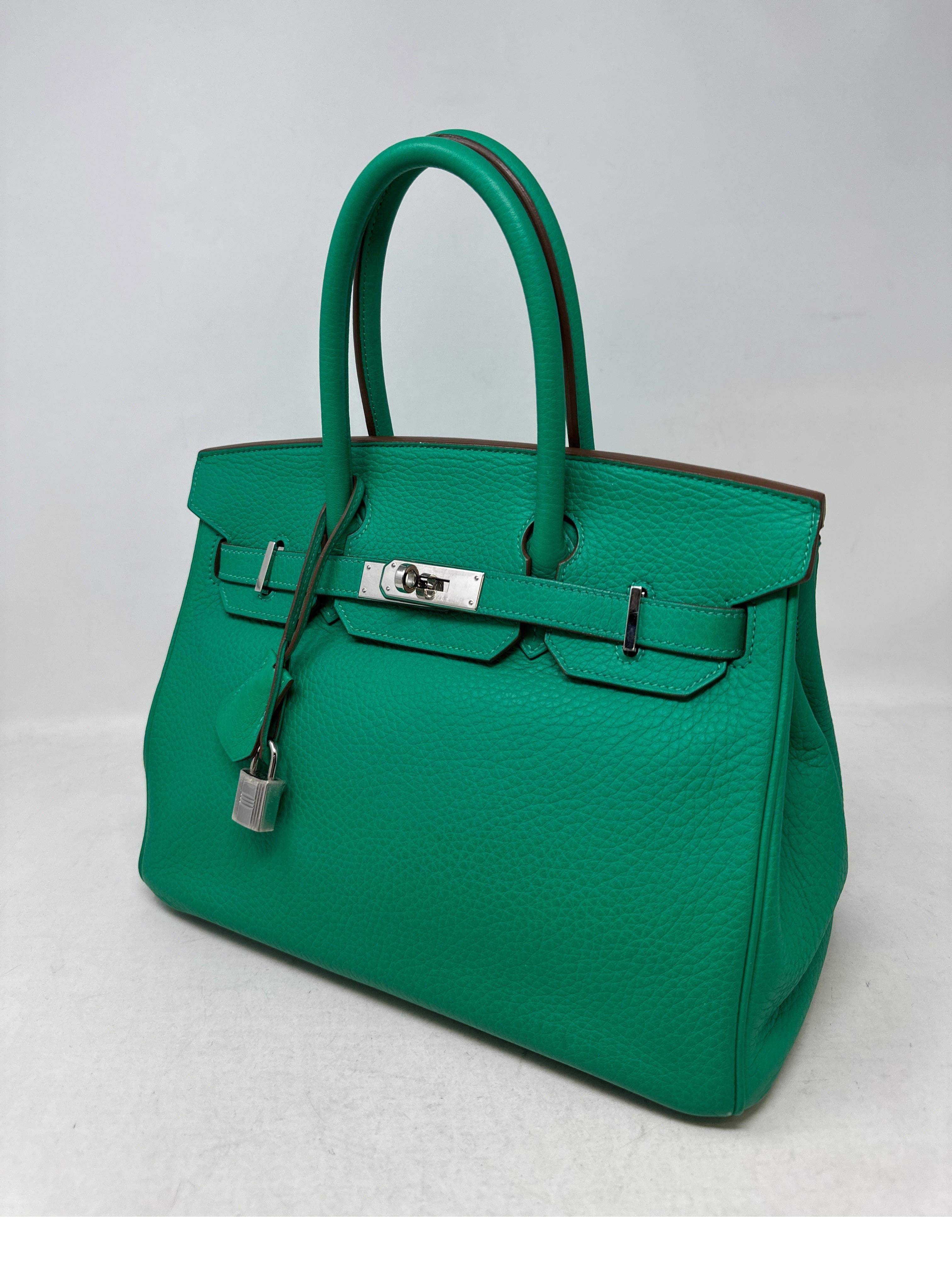 Hermes Menthe Birkin 30 Bag For Sale 8