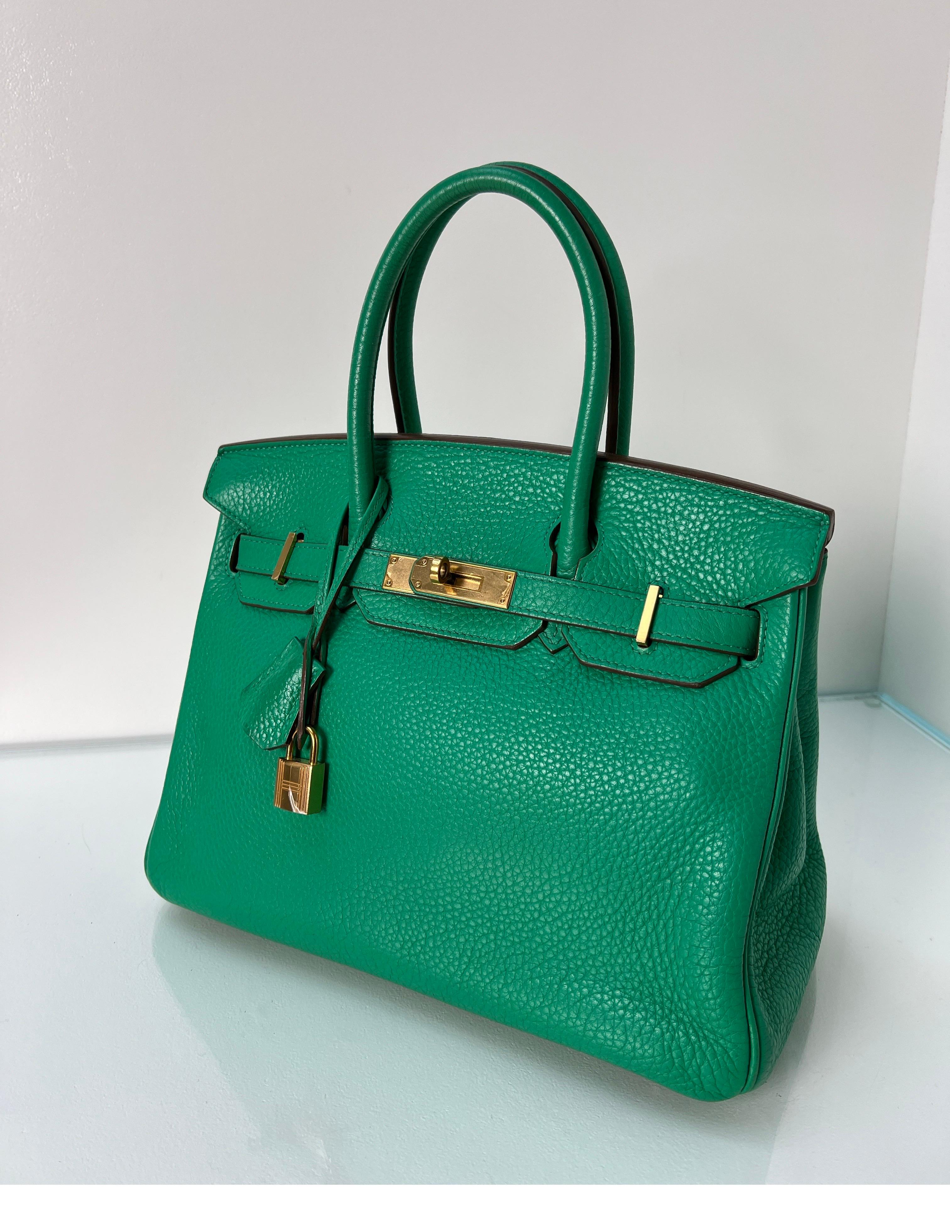 Hermes Menthe Birkin 30 Bag For Sale 9