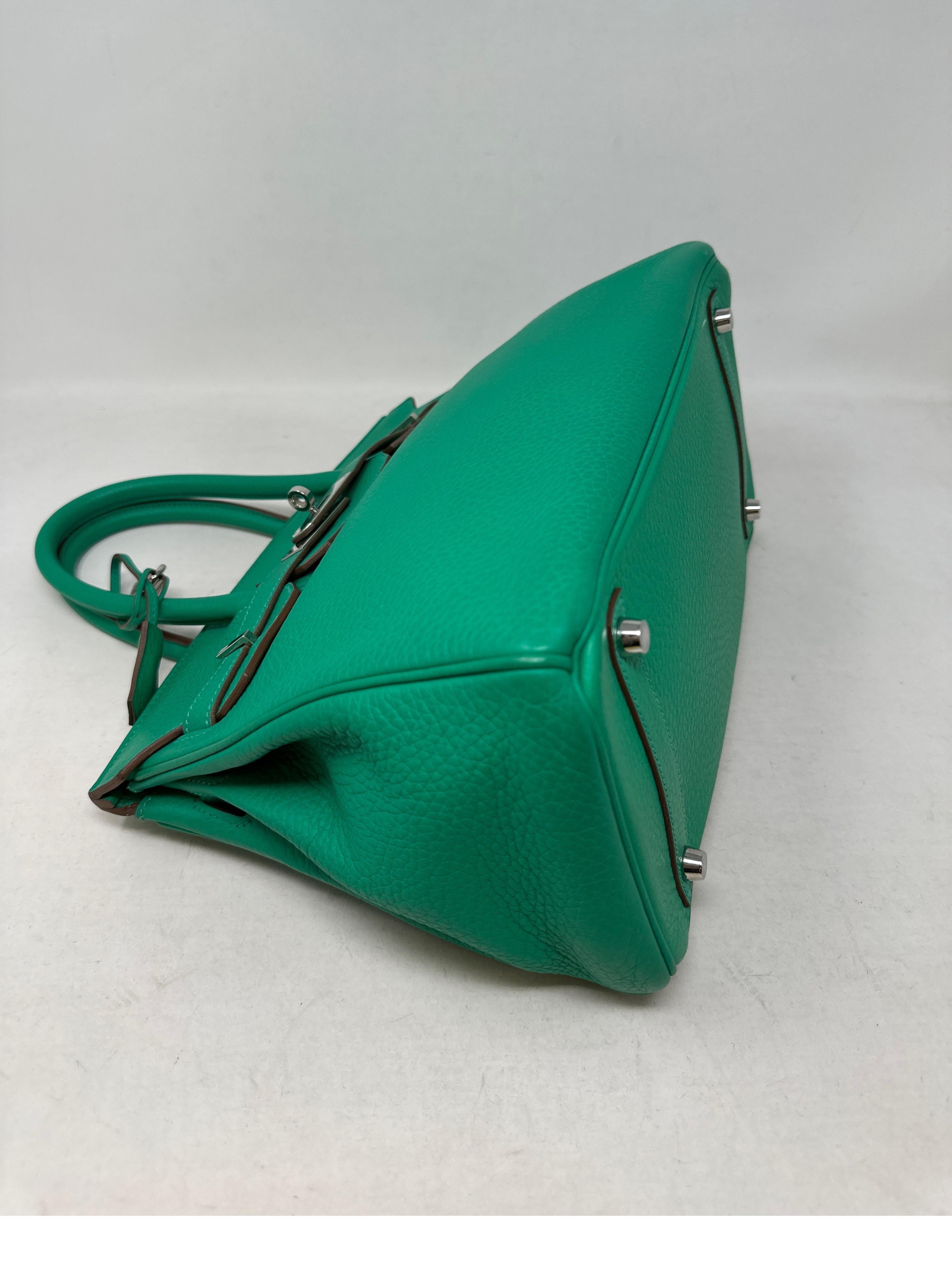 Hermes Menthe Birkin 30 Bag For Sale 11
