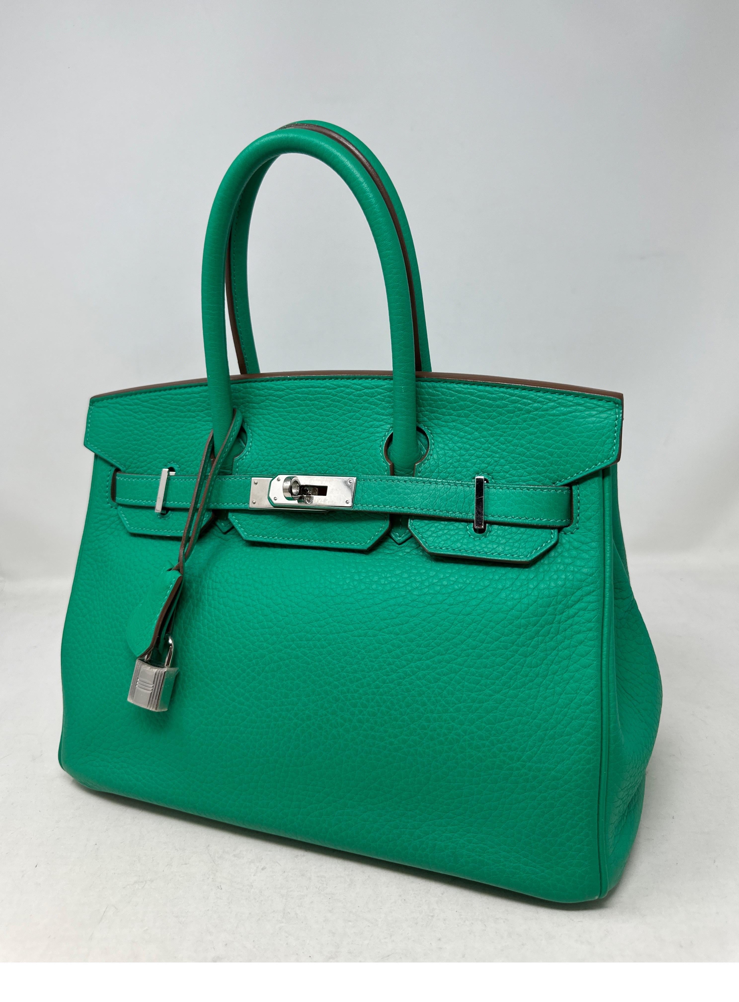 Hermès Menthe Birkin 30 Tasche  im Angebot 15