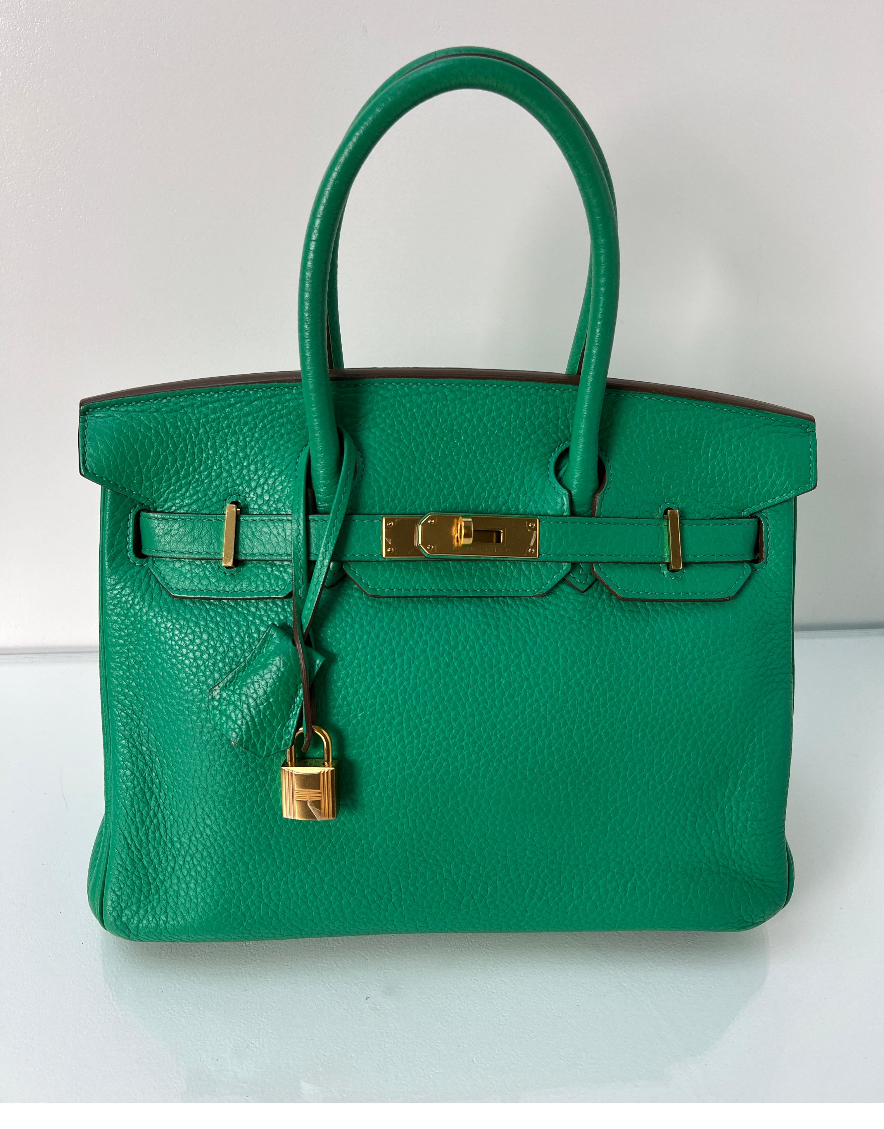 Hermes Menthe Birkin 30 Bag For Sale 14