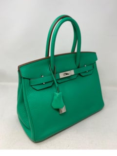 Hermes Menthe Birkin 30 Bag