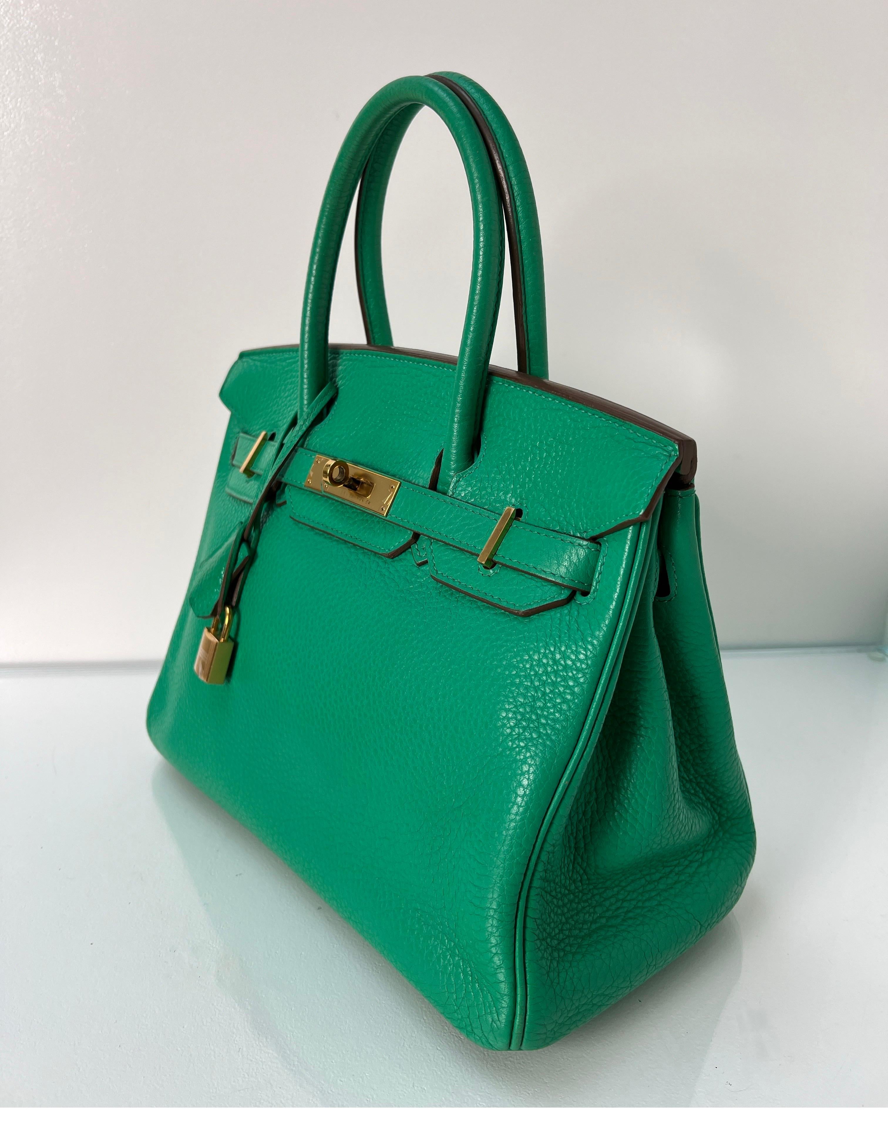 Hermes Menthe Birkin 30 Bag For Sale 15