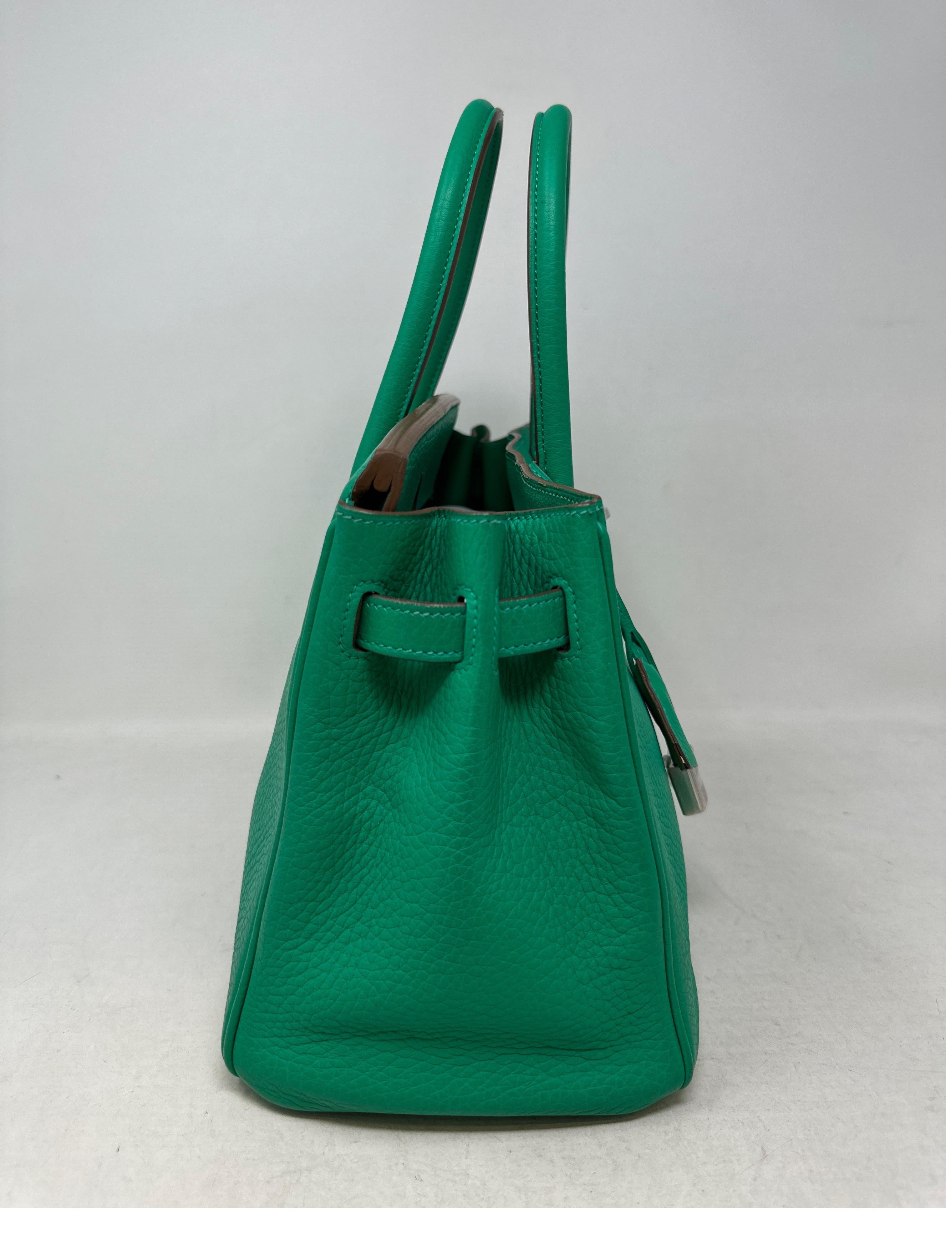 Blue Hermes Menthe Birkin 30 Bag