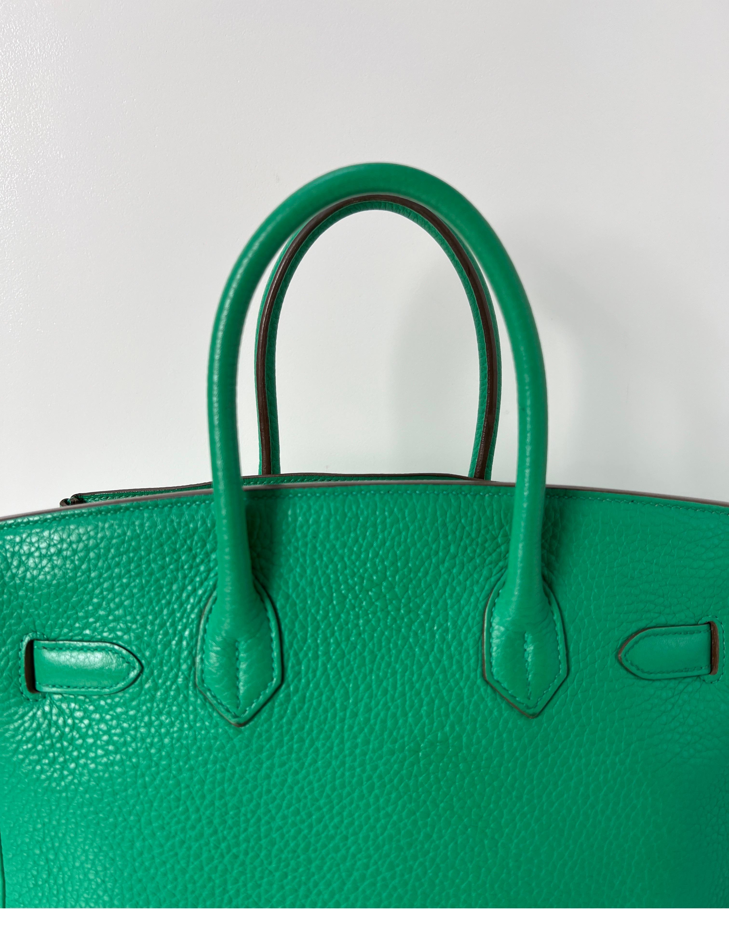 Women's or Men's Hermes Menthe Birkin 30 Bag For Sale