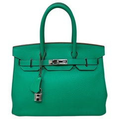 Hermes Menthe Birkin 30 Bag