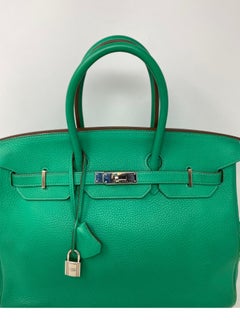 Hermes Menthe Birkin 35 Bag