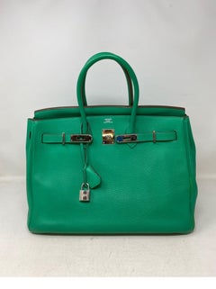 Hermes Menthe Birkin 35 Bag