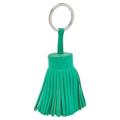 Hermes Menthe Leather Carmen Tassel Key Ring