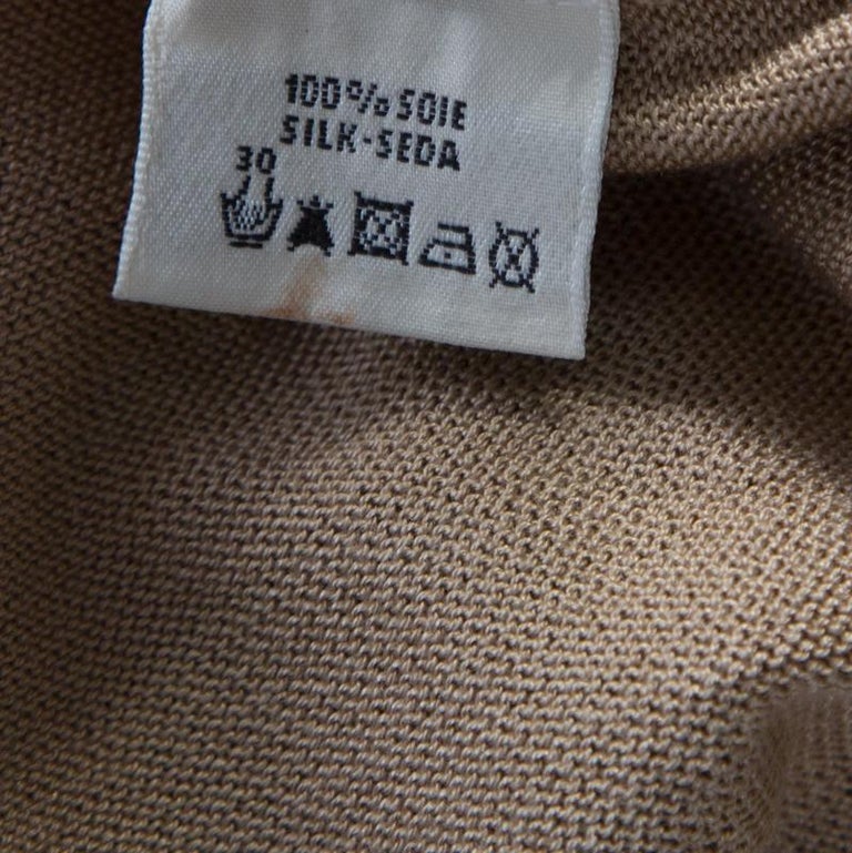 Pull Vintage HERMÈS En Soie Motif Foulard, Taille L (40) - Bon état