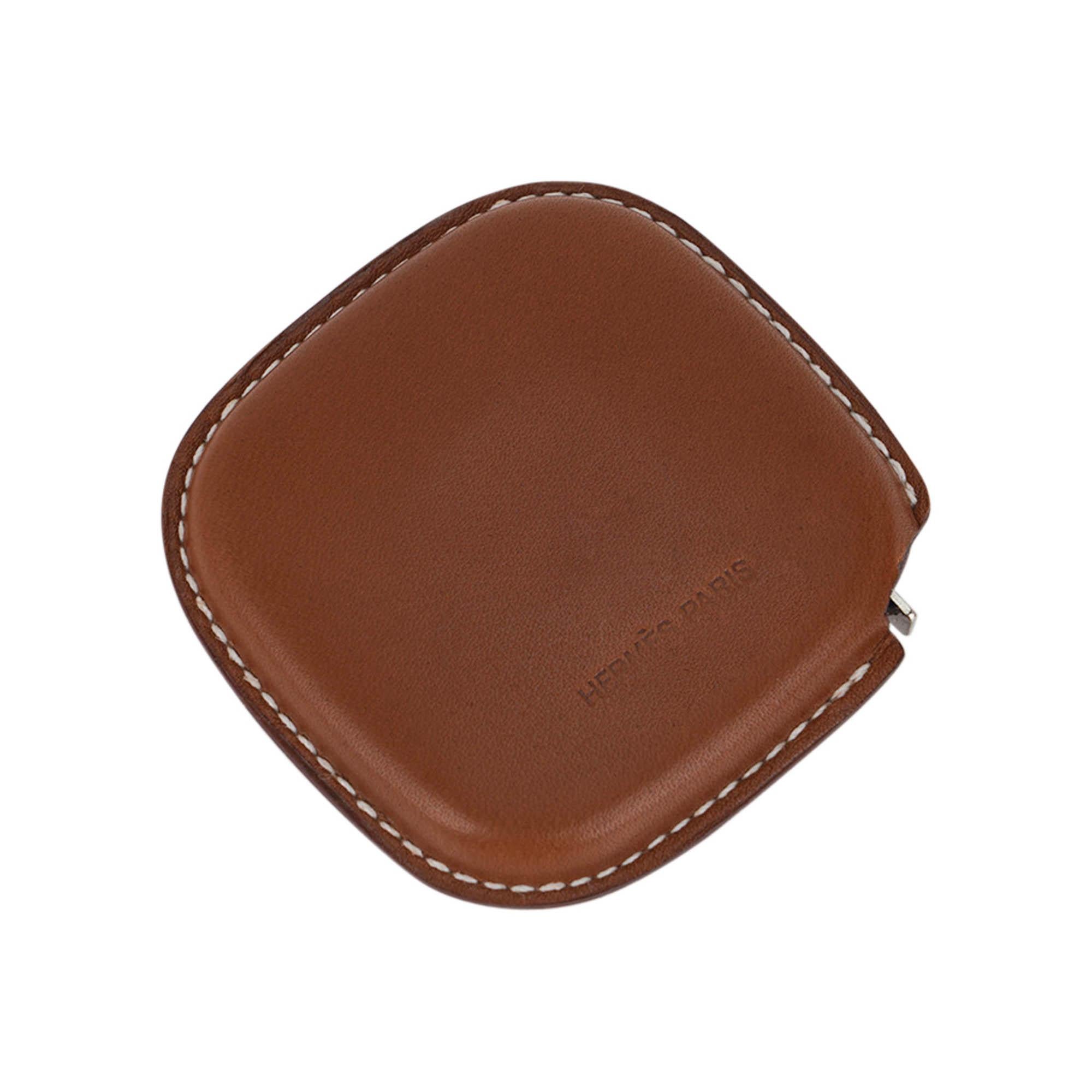 Women's or Men's Hermes Metre Ruban In the Pocket Fauve Barenia Measuring Tape Swift Leather