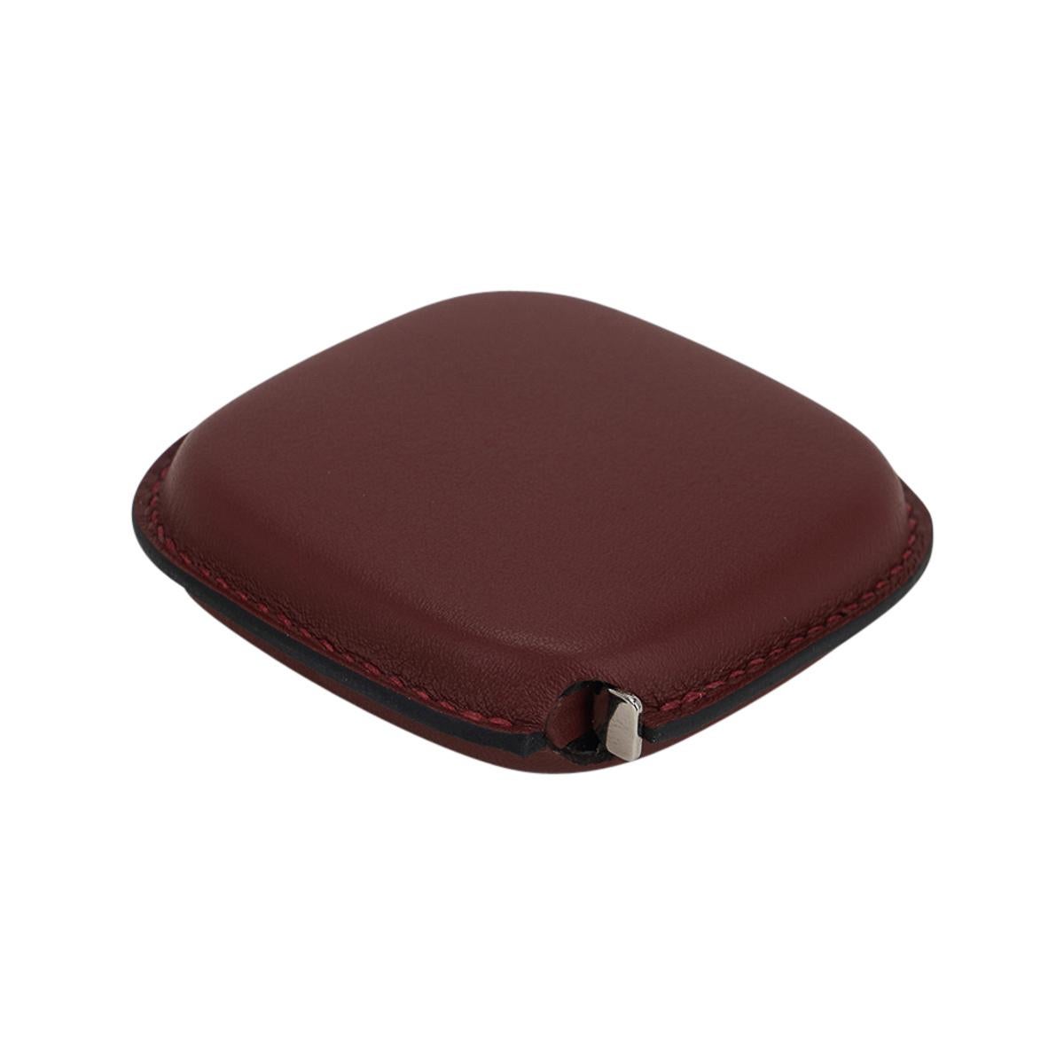 Brown Hermes Metre Ruban In The Pocket Rouge H Swift Leather Tape Measure