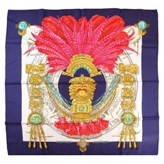 Hermès "Mexique" 90cm Silk Twill Scarf by Cathy Latham, 1991.