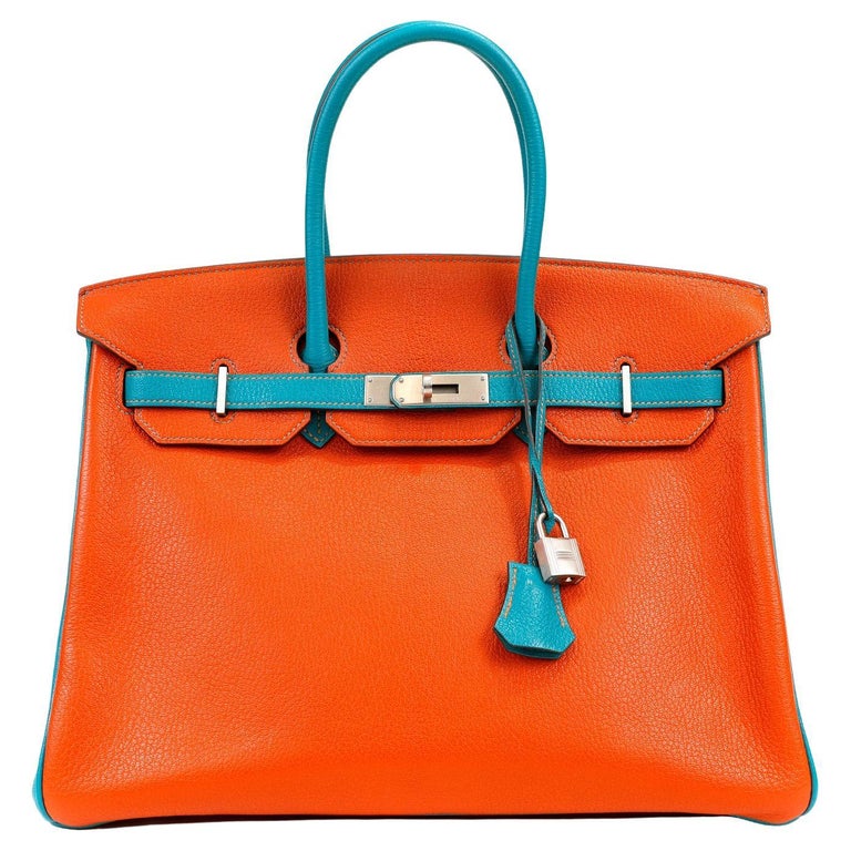 Hermès Miami Dolphins Horseshoe Chevre 35 cm Birkin En vente sur 1stDibs