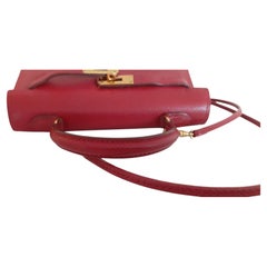 Hermès Micro Kelly 15 cm Sellier Red Leather Gold Hdw