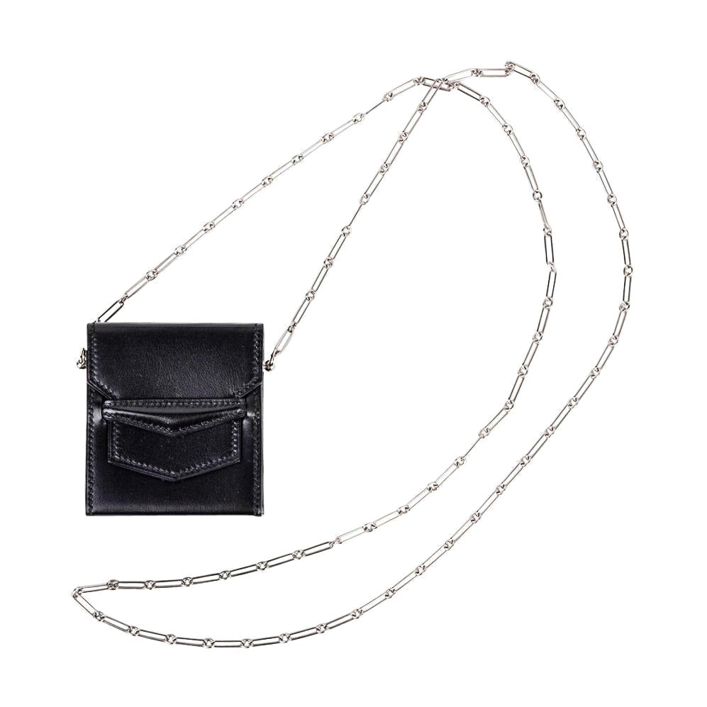 Hermes Micro Sac 70mm Noir Villandry Palladium Cadena sujetapapeles Edición Limitada