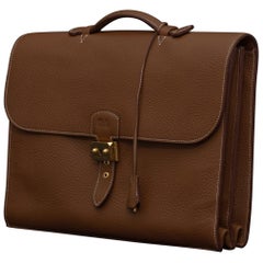 Hermès Mid Tan Leather Sac à Dépêches Briefcase