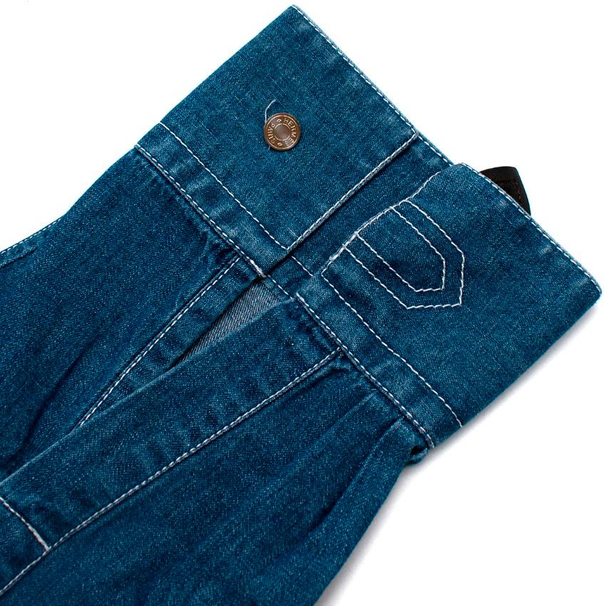 Hermes Mid-Wash Cotton Denim Contrast Stitch Shirt For Sale 1