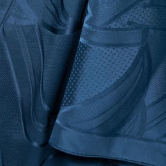 Hermès - Echarpe Quadrige Silk Jacquard Losange - Bleu Minuit