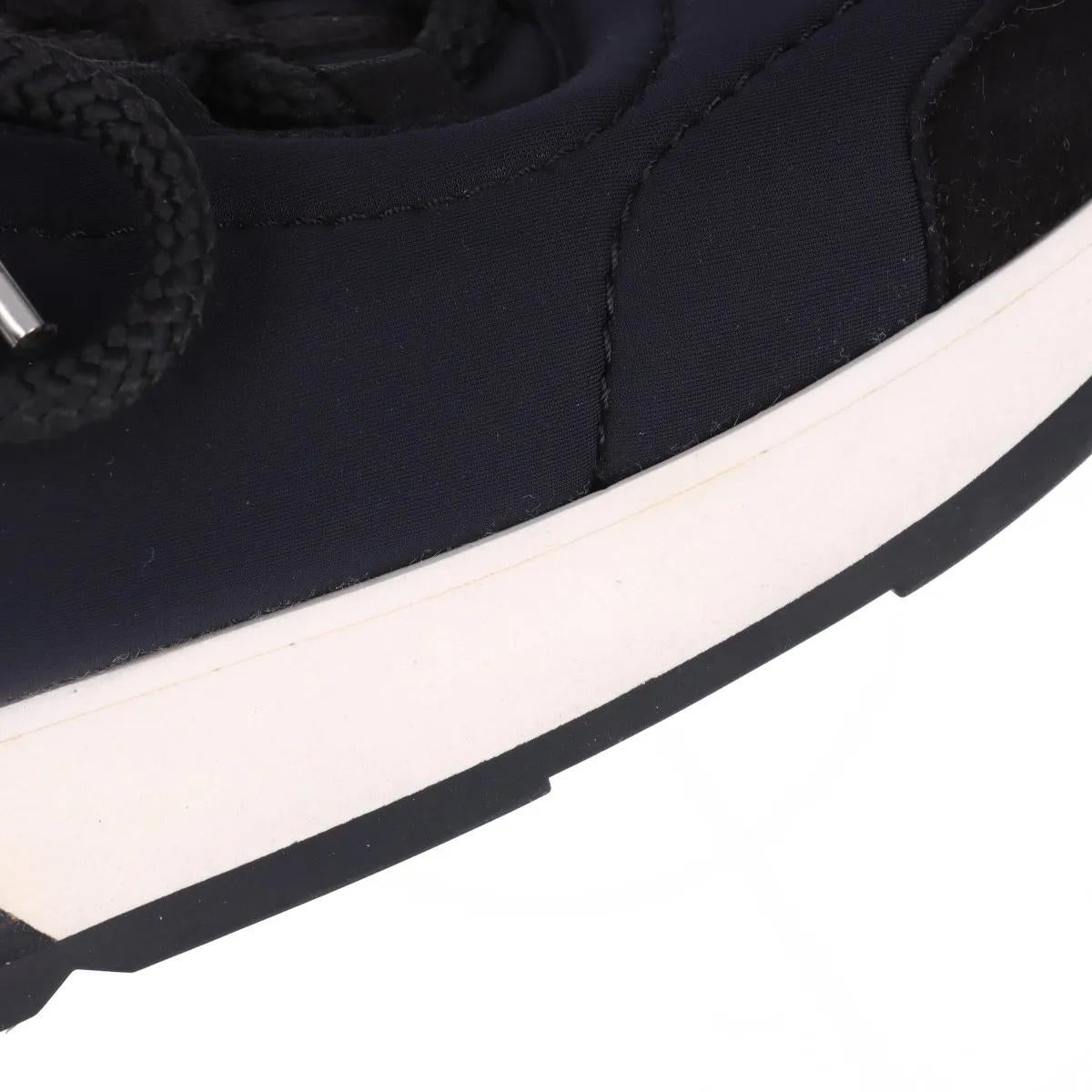 Sneaker bassa Hermès Miles in neoprene nero in vendita 10