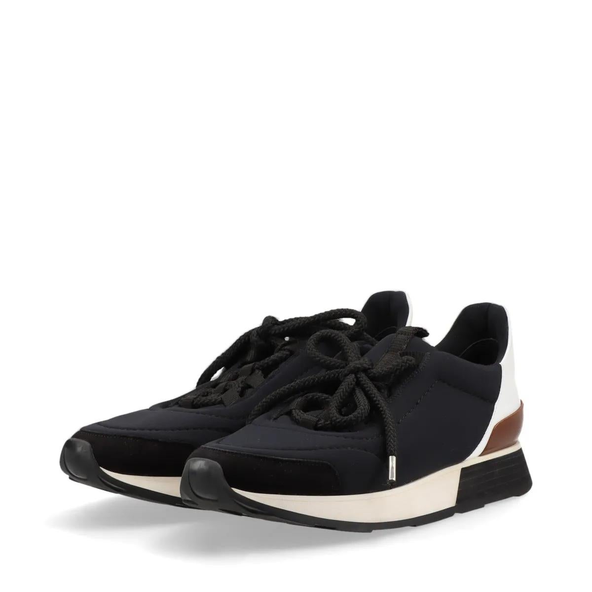 Sneaker bassa Hermès Miles in neoprene nero in vendita 1