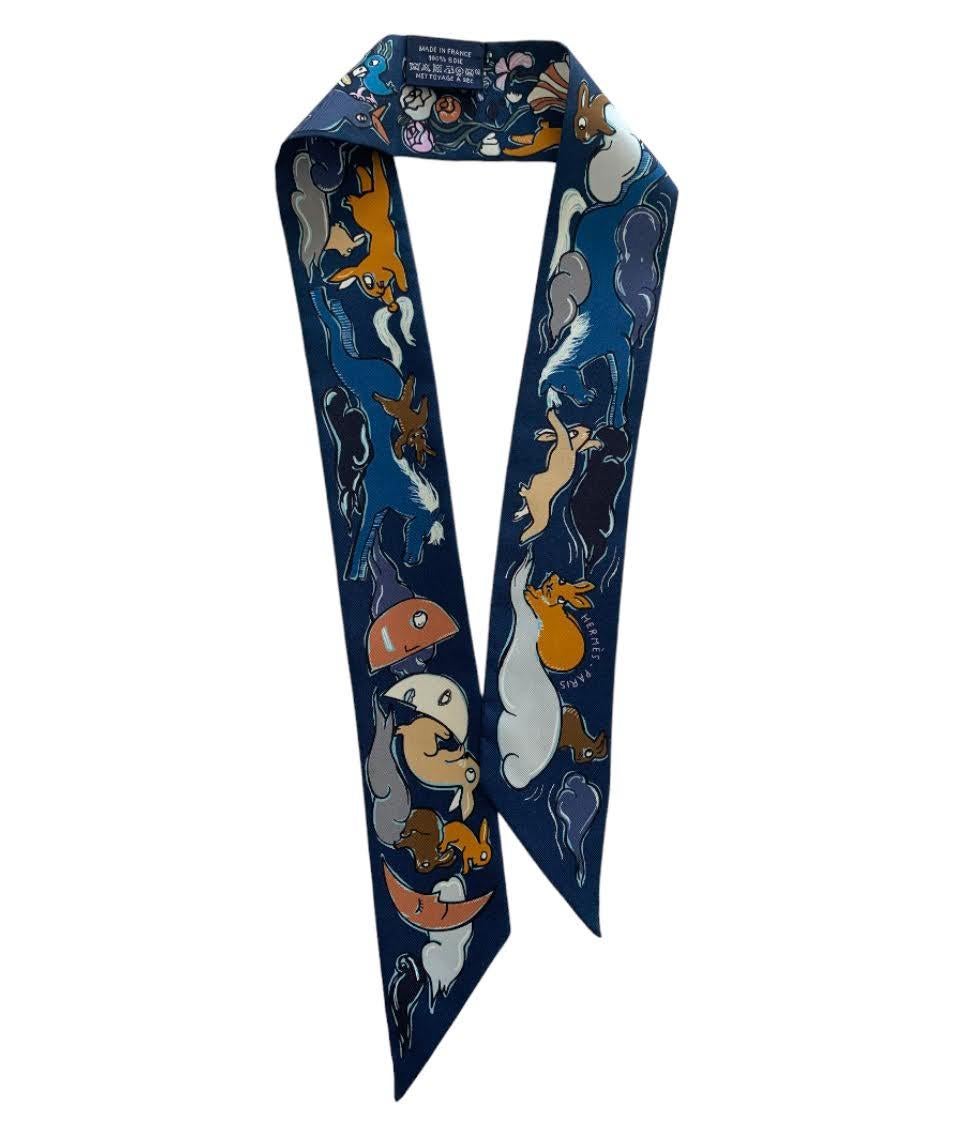 Women's or Men's Hermes Millet et Un Lapins Twilly