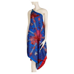Hermès ‘Mina & the Coral’ Silk Scarf Dress – Limited Edition Pareo with Leather