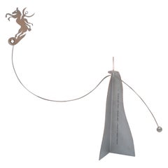 Hermes Mini Art Brushed Steel Mobile "Shall We Dance..."  Made By Philipe Caron