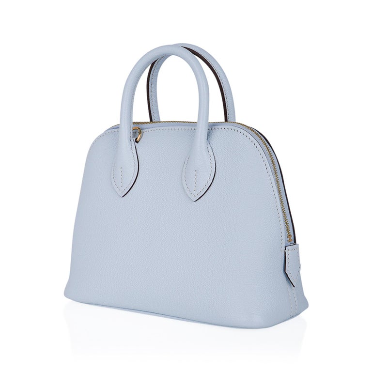 Hermès Chèvre Mysore Mini Bolide 1923 w/Strap - Blue Mini Bags, Handbags -  HER533694