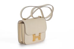 Hermès Mini Constance 18cm Craie Epsom Gold Hardware