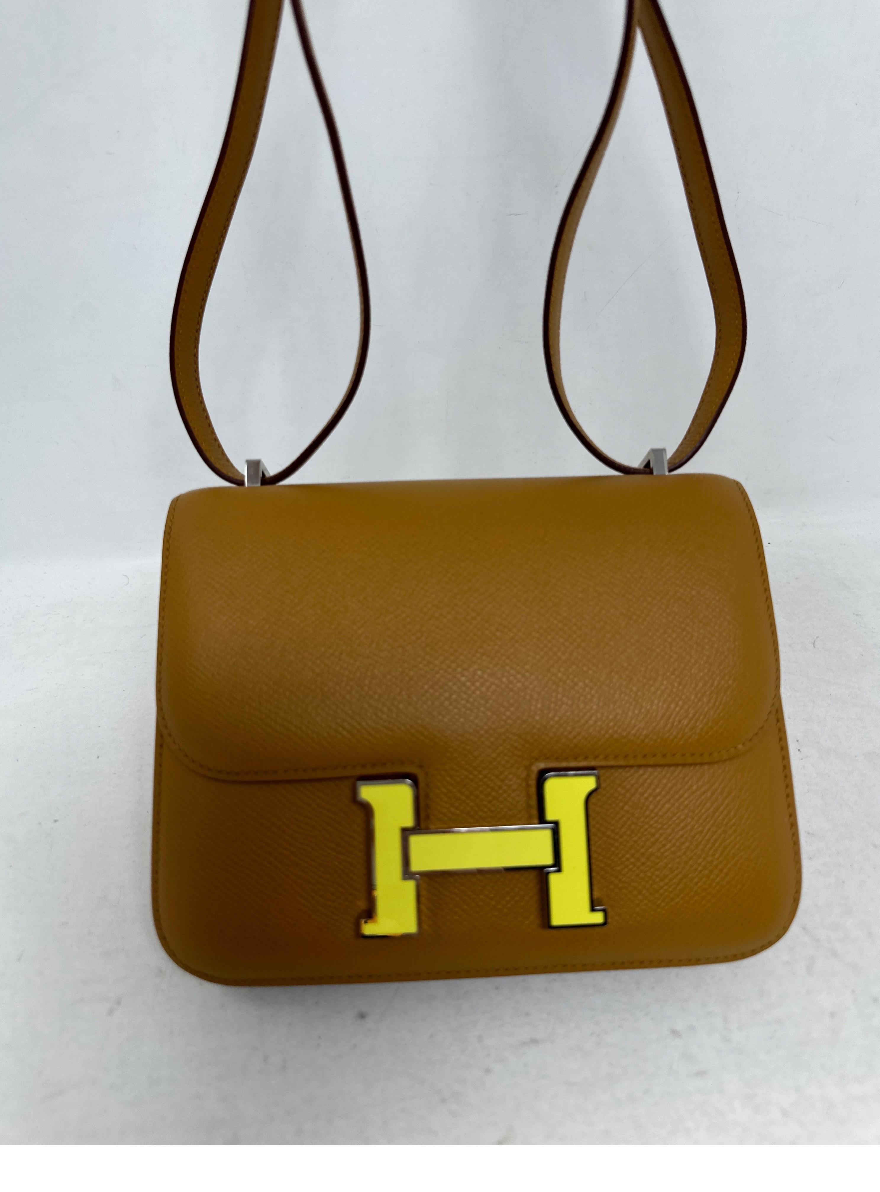 Hermes Mini Constance Gold Bag  In Excellent Condition For Sale In Athens, GA