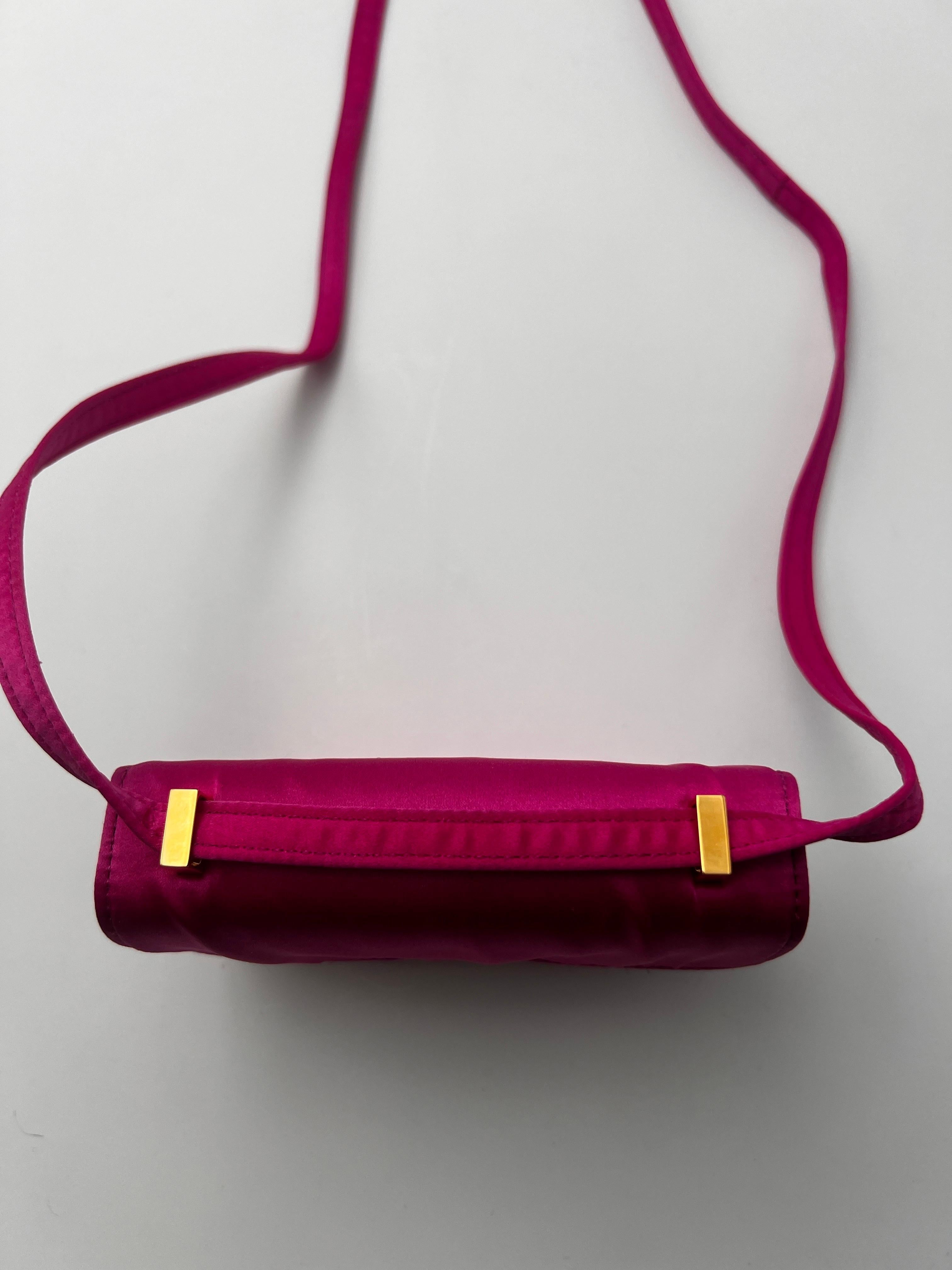Hermès Mini Constance pink satin. For Sale 3
