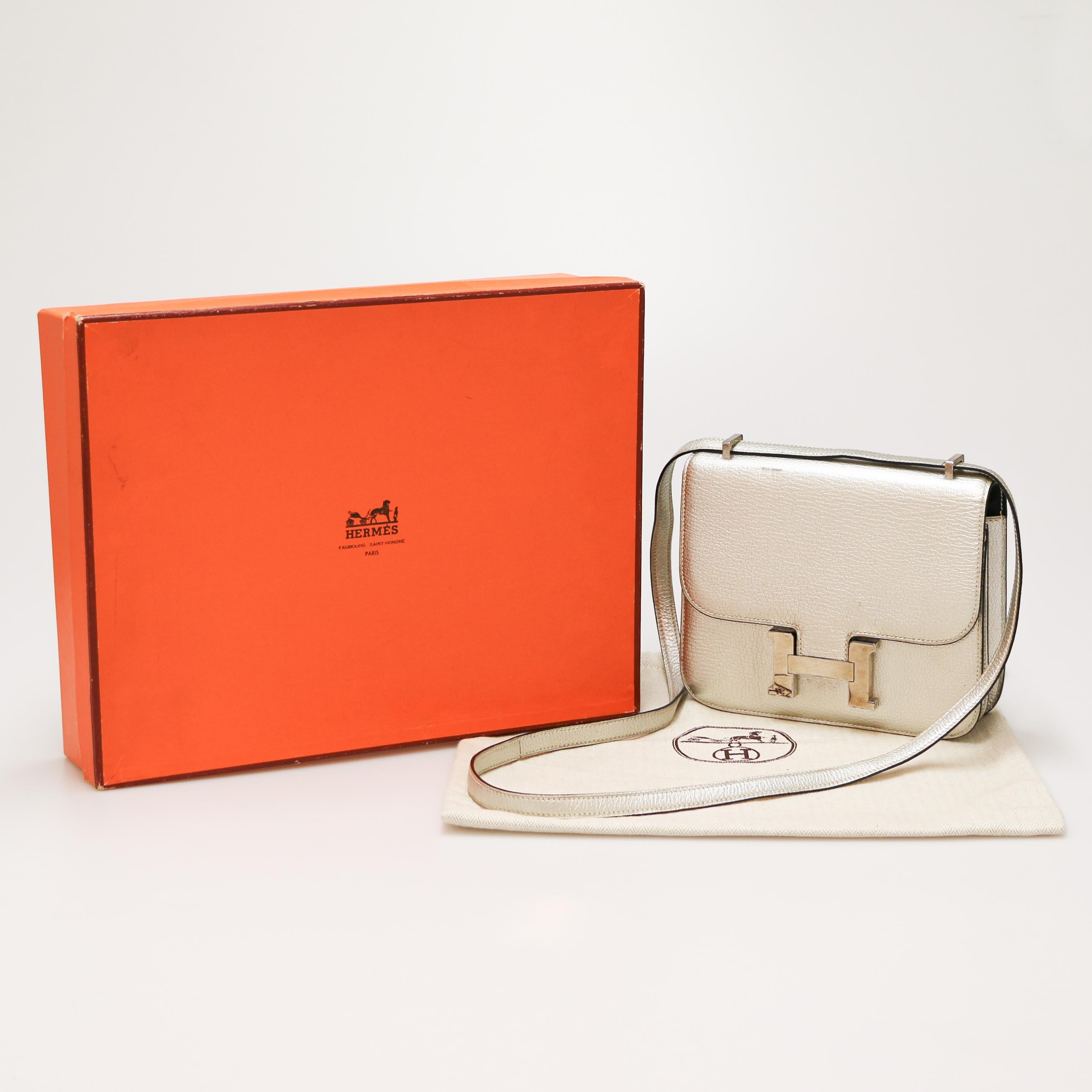 Hermes Mini Constance Silver Leather 9