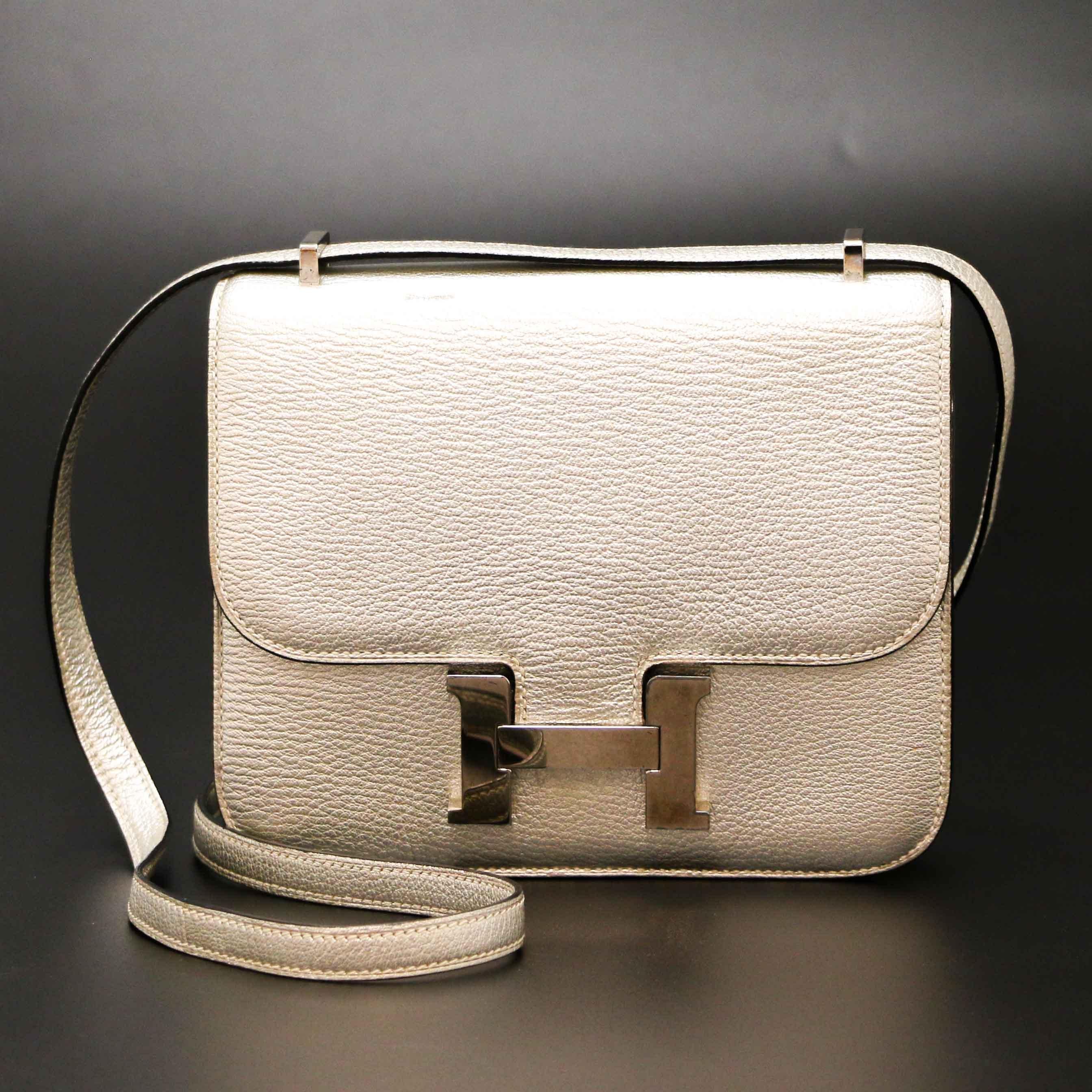 Hermes Mini Constance Silver Leather 10