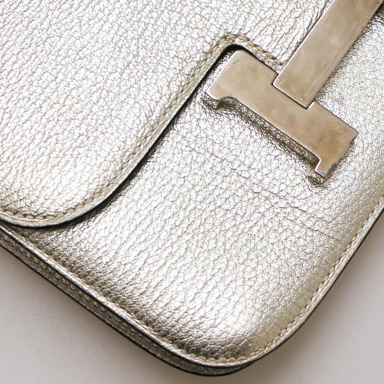 Hermes Mini Constance Silver Leather 1