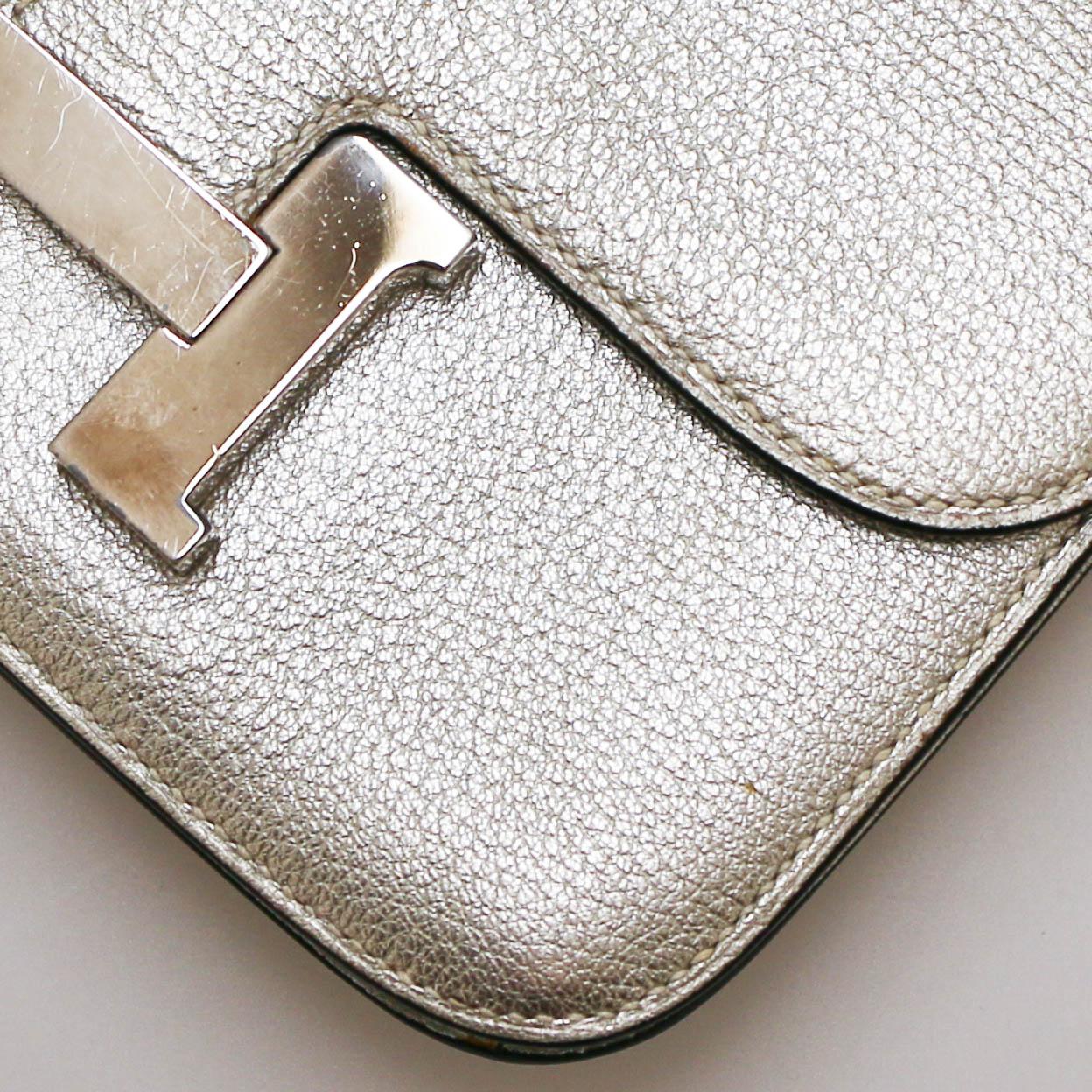 Hermes Mini Constance Silver Leather 3
