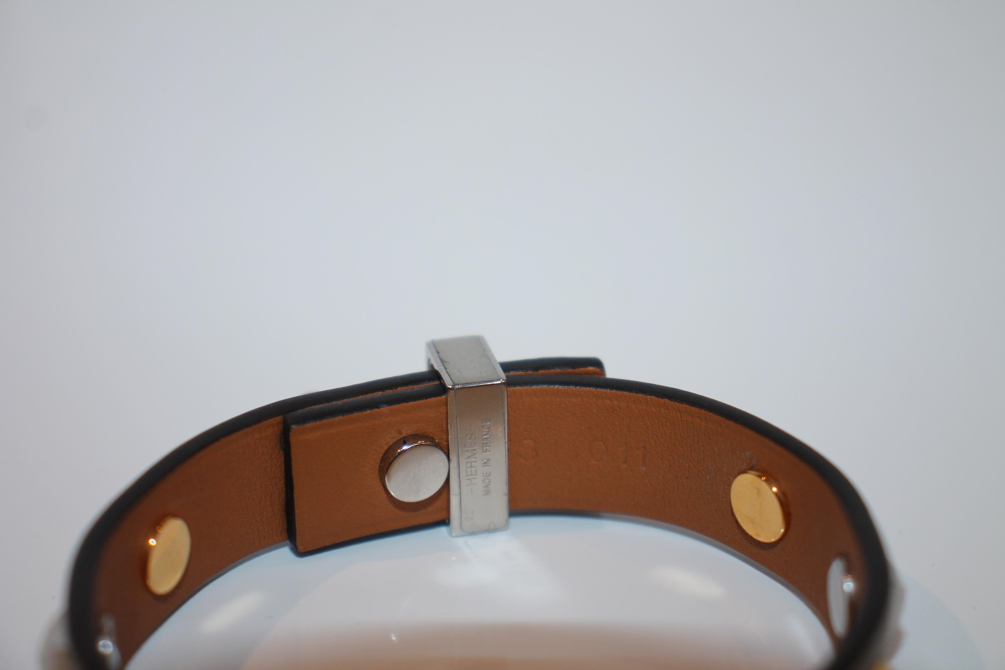 Hermes Mini Dog Clous Carres Bracelet In Good Condition For Sale In Roslyn, NY