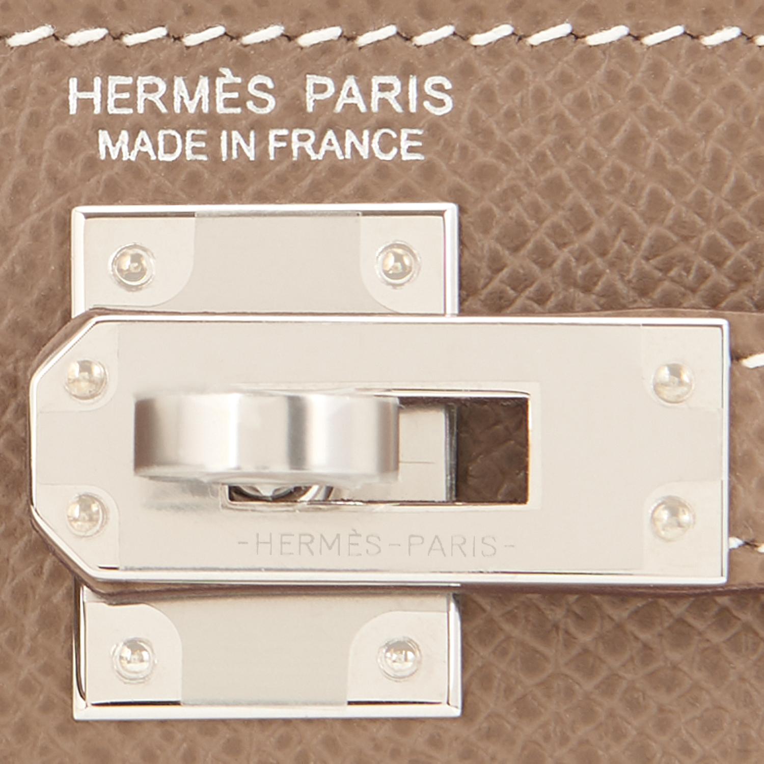 Hermes Mini Etoupe Kelly 20cm Epsom Bag New in Box 1