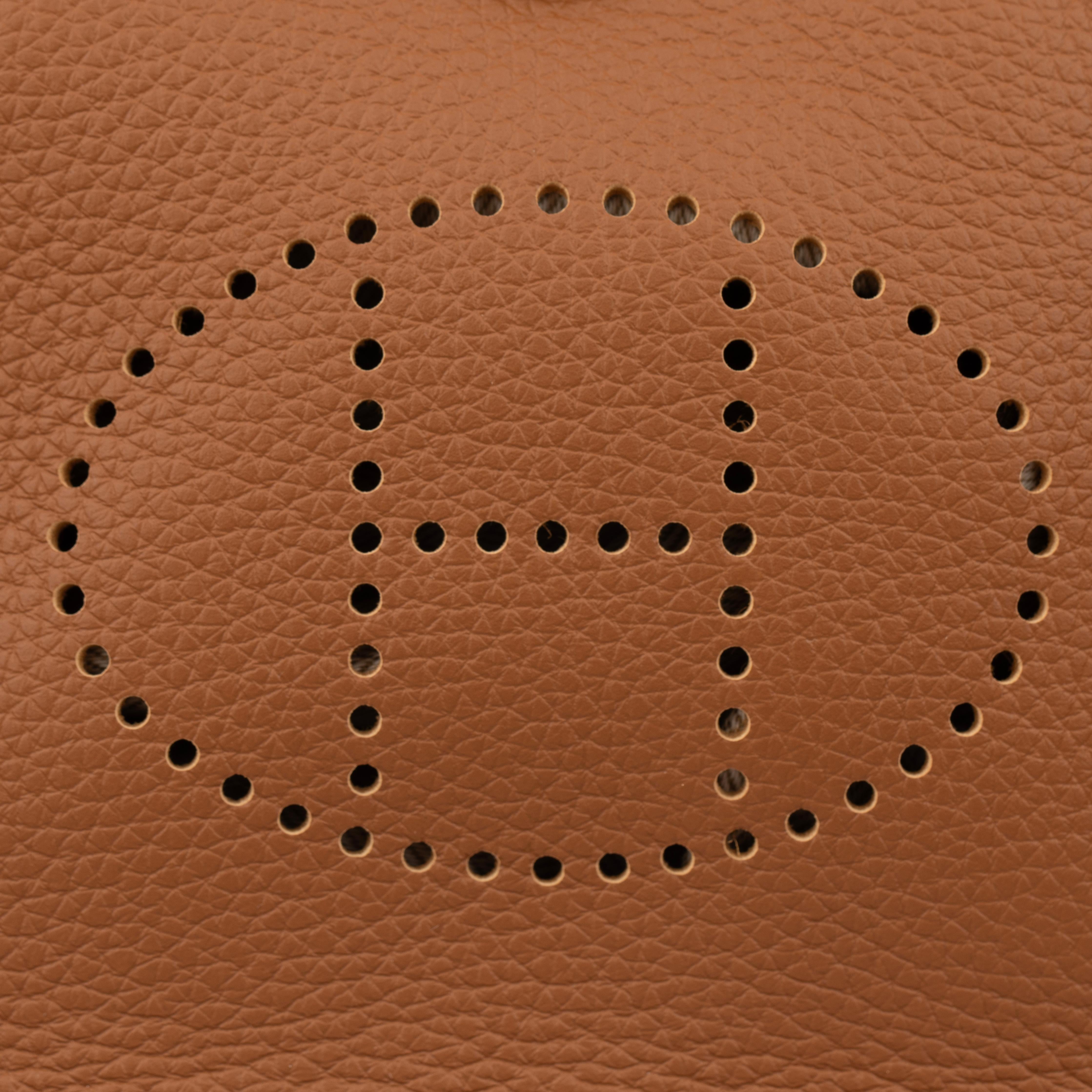 Hermes Mini Evelyn TPM Gold Clemence Leather Palladium Hardware 5
