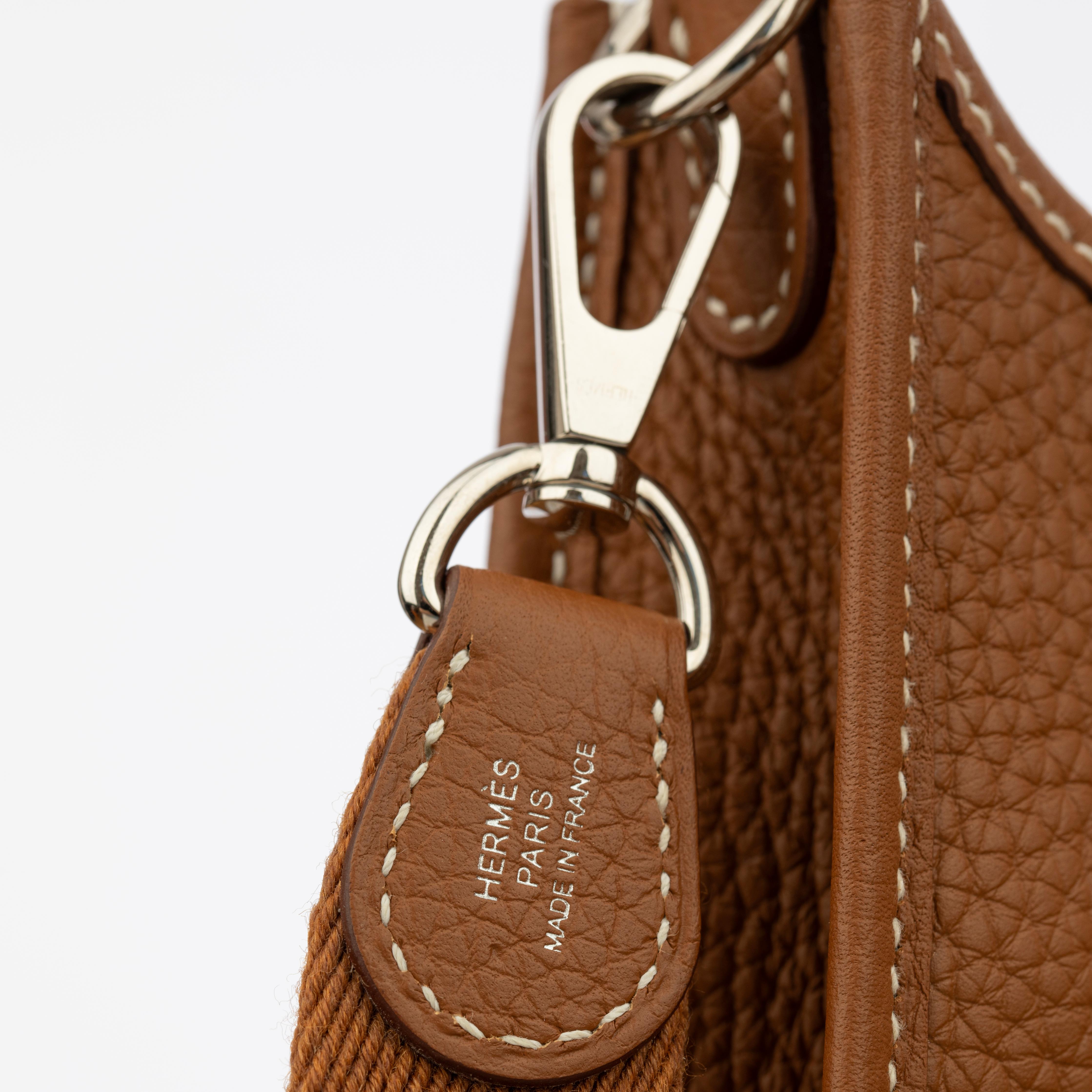 Hermes Mini Evelyn TPM Gold Clemence Leather Palladium Hardware 1