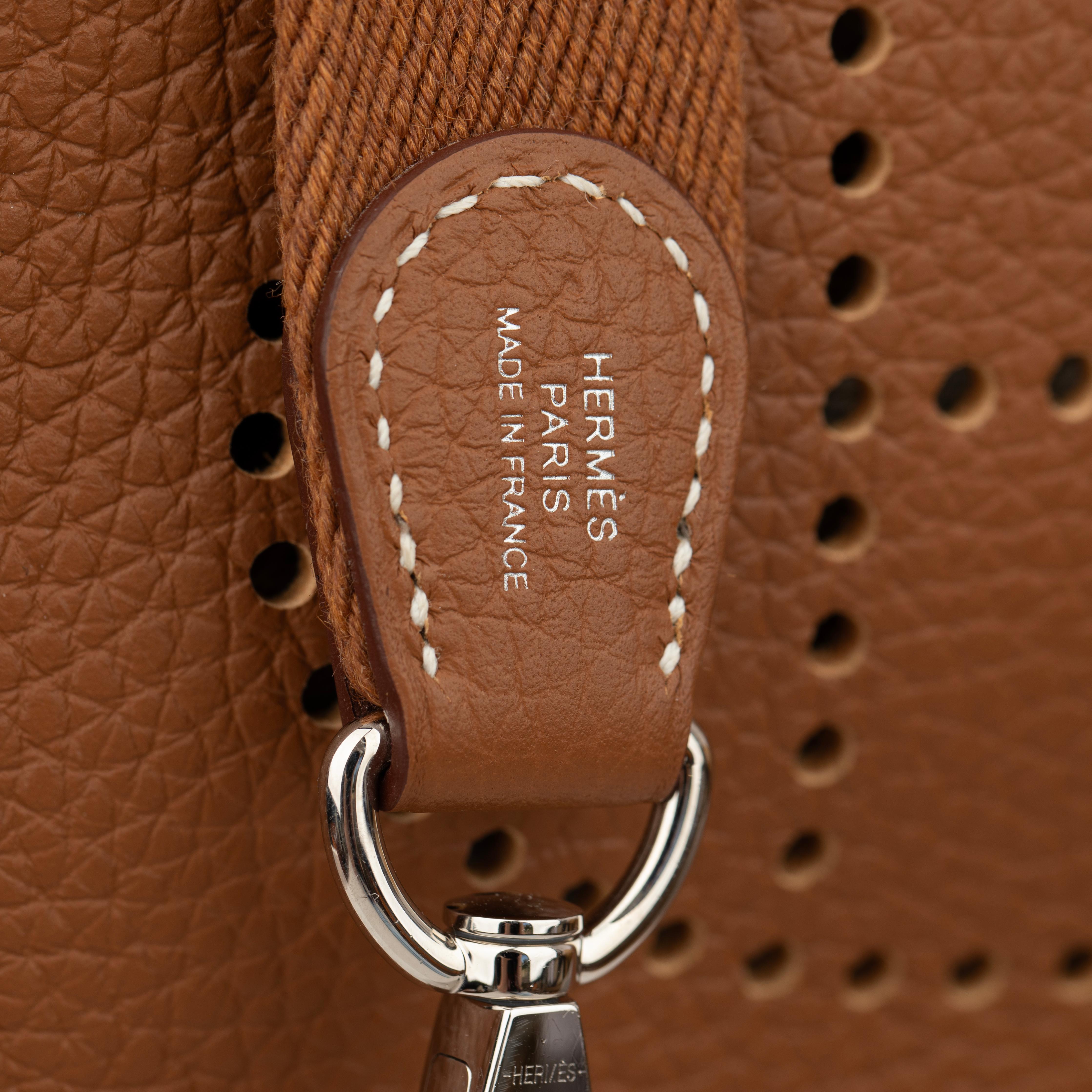Hermes Mini Evelyn TPM Gold Clemence Leather Palladium Hardware 2