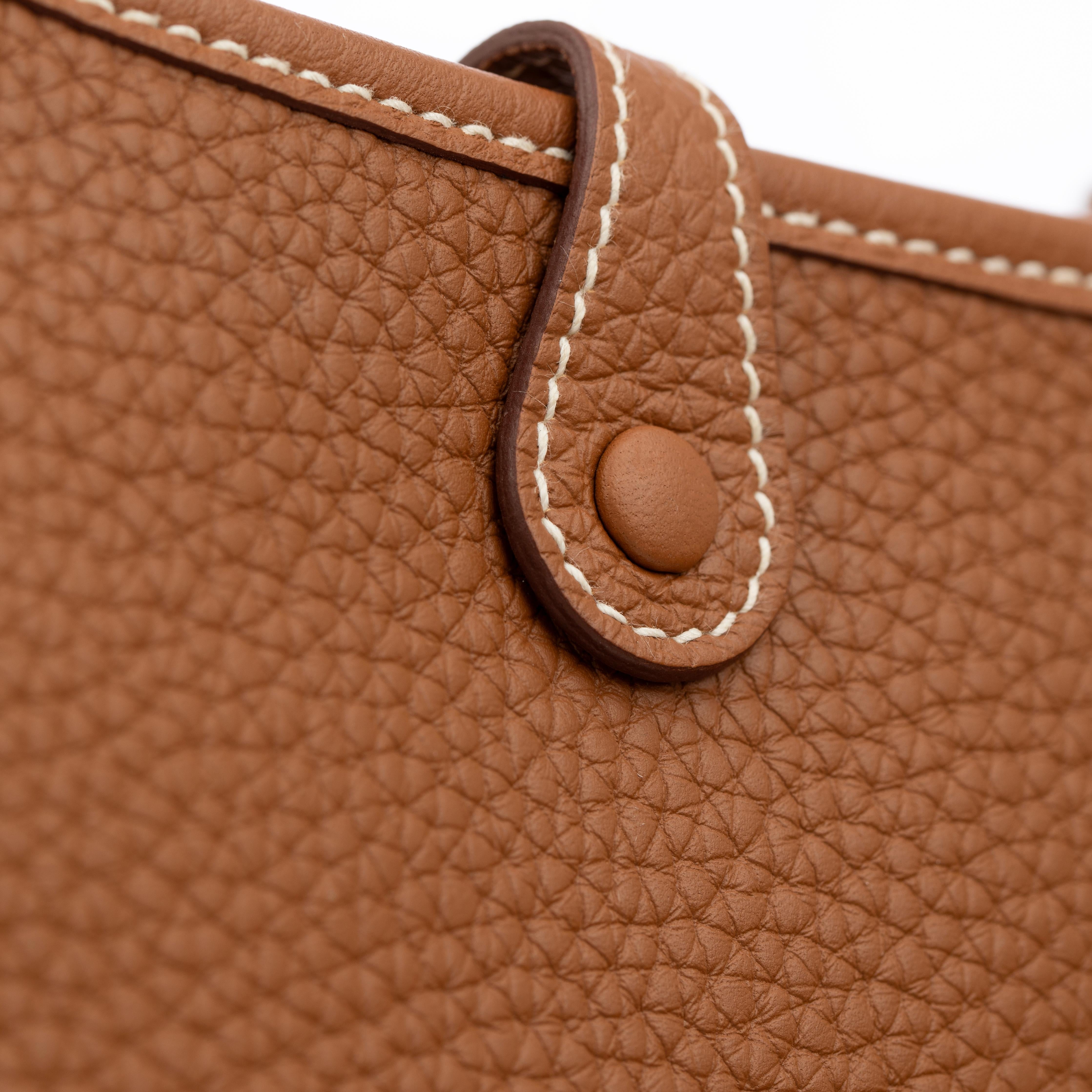 Hermes Mini Evelyn TPM Gold Clemence Leather Palladium Hardware 3