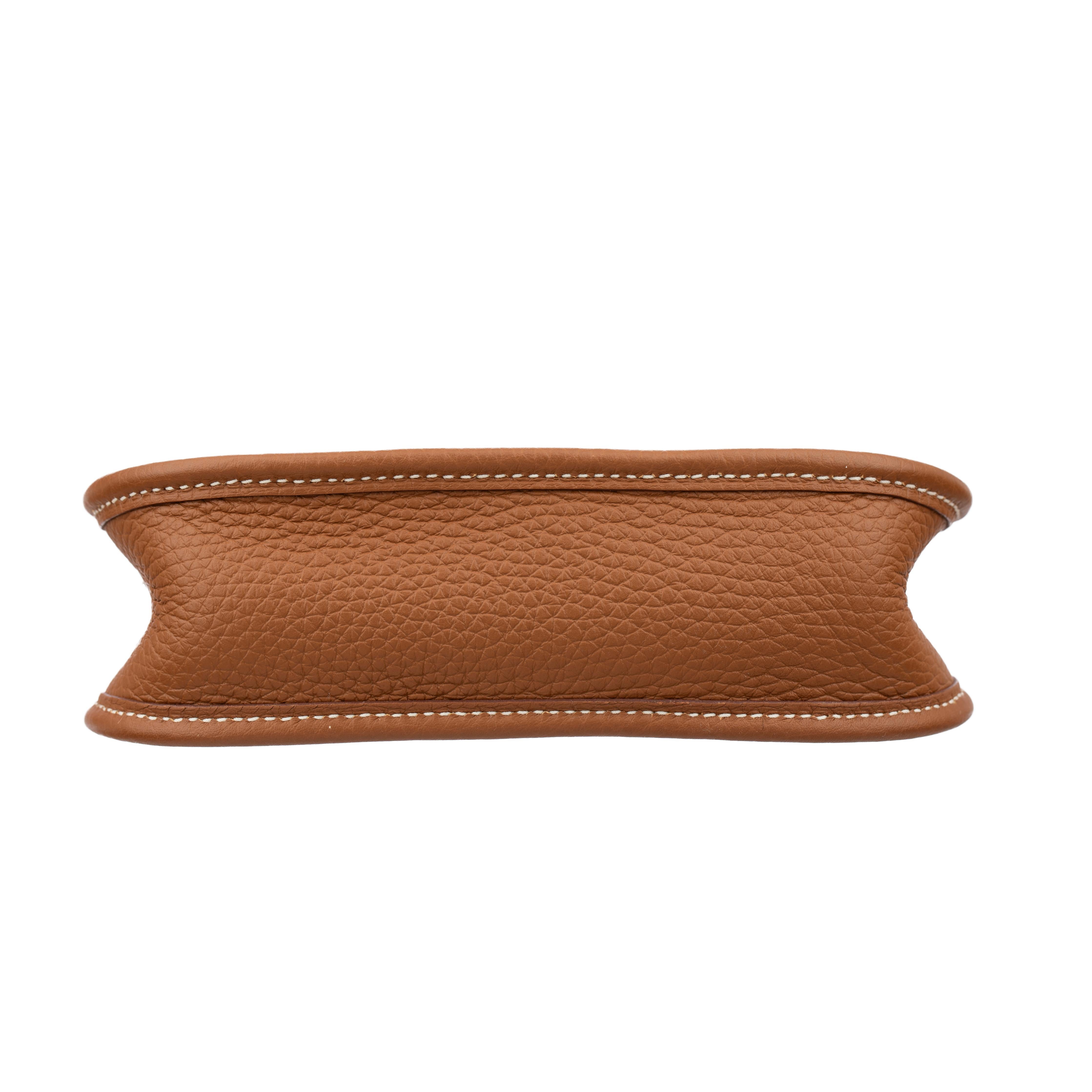 Hermes Mini Evelyn TPM Gold Clemence Leather Palladium Hardware 4