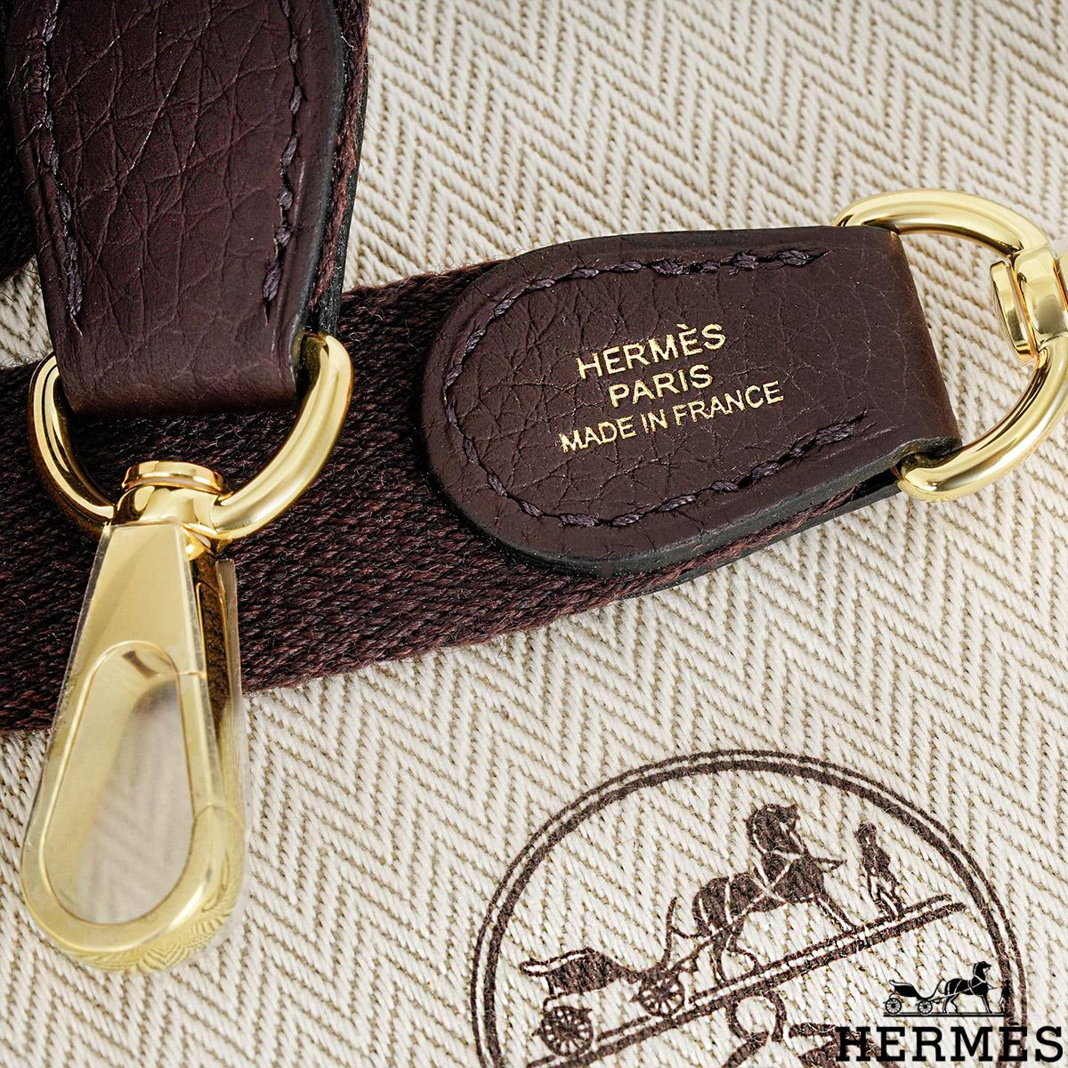 Hermès Mini Evelyne 16cm Chocolate Clemence GHW For Sale 4