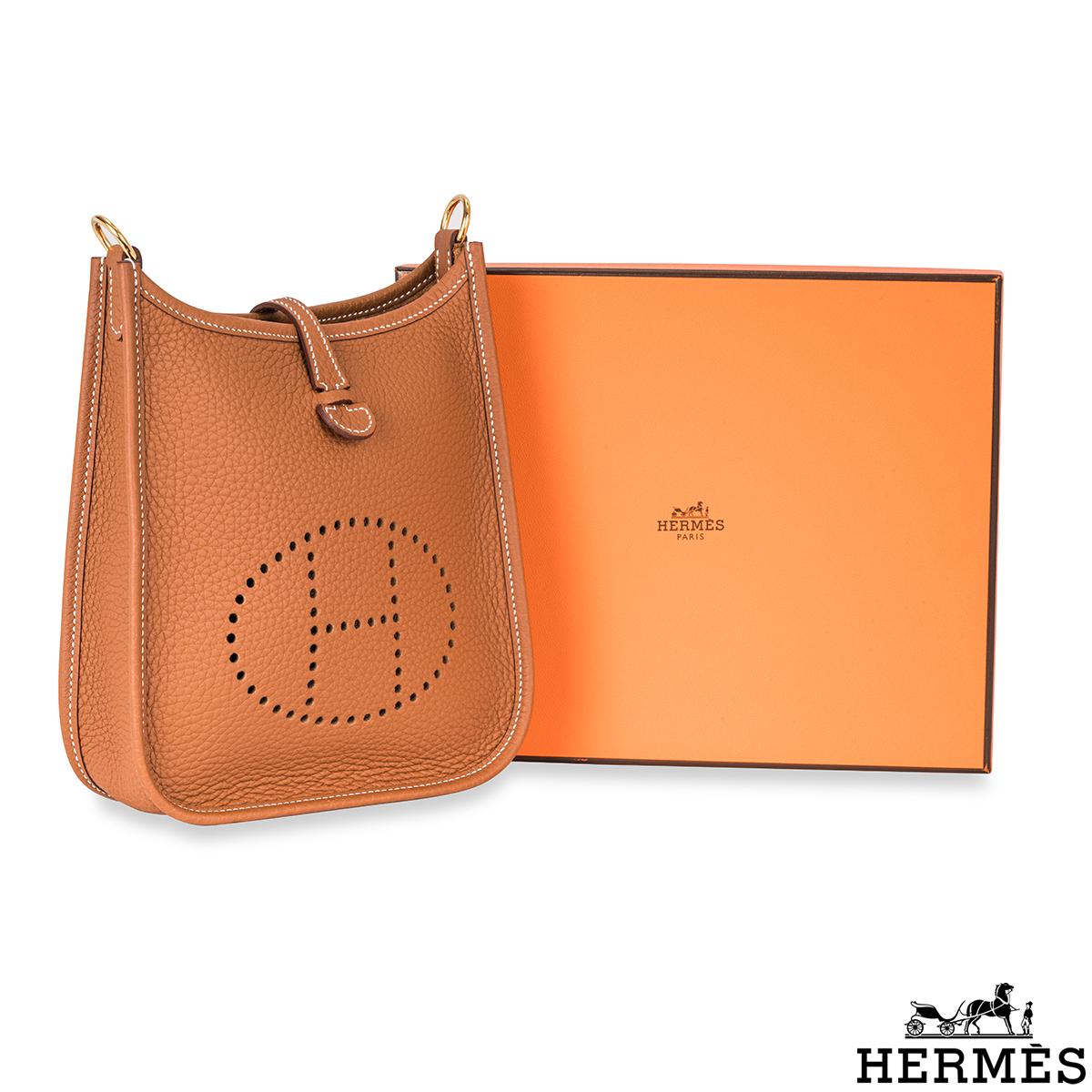 Hermès Mini Evelyne 16cm Gold Amazone Taurillon Clemence GHW für Damen oder Herren im Angebot