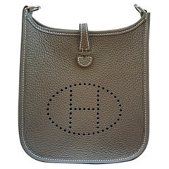 Borsa Hermes Mini Evelyne 18 Etoupe PHW